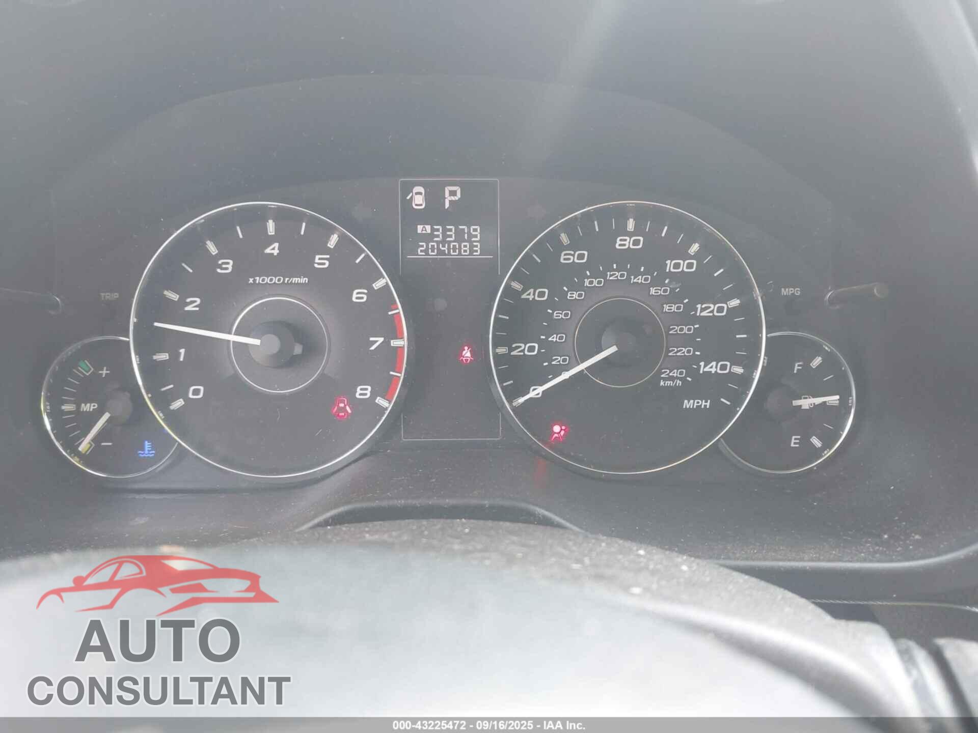 SUBARU OUTBACK 2011 - 4S4BRCCC8B3377128