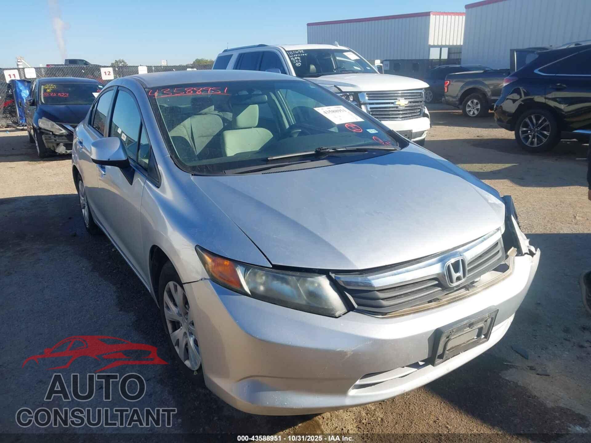 HONDA CIVIC 2012 - 2HGFB2F57CH608456