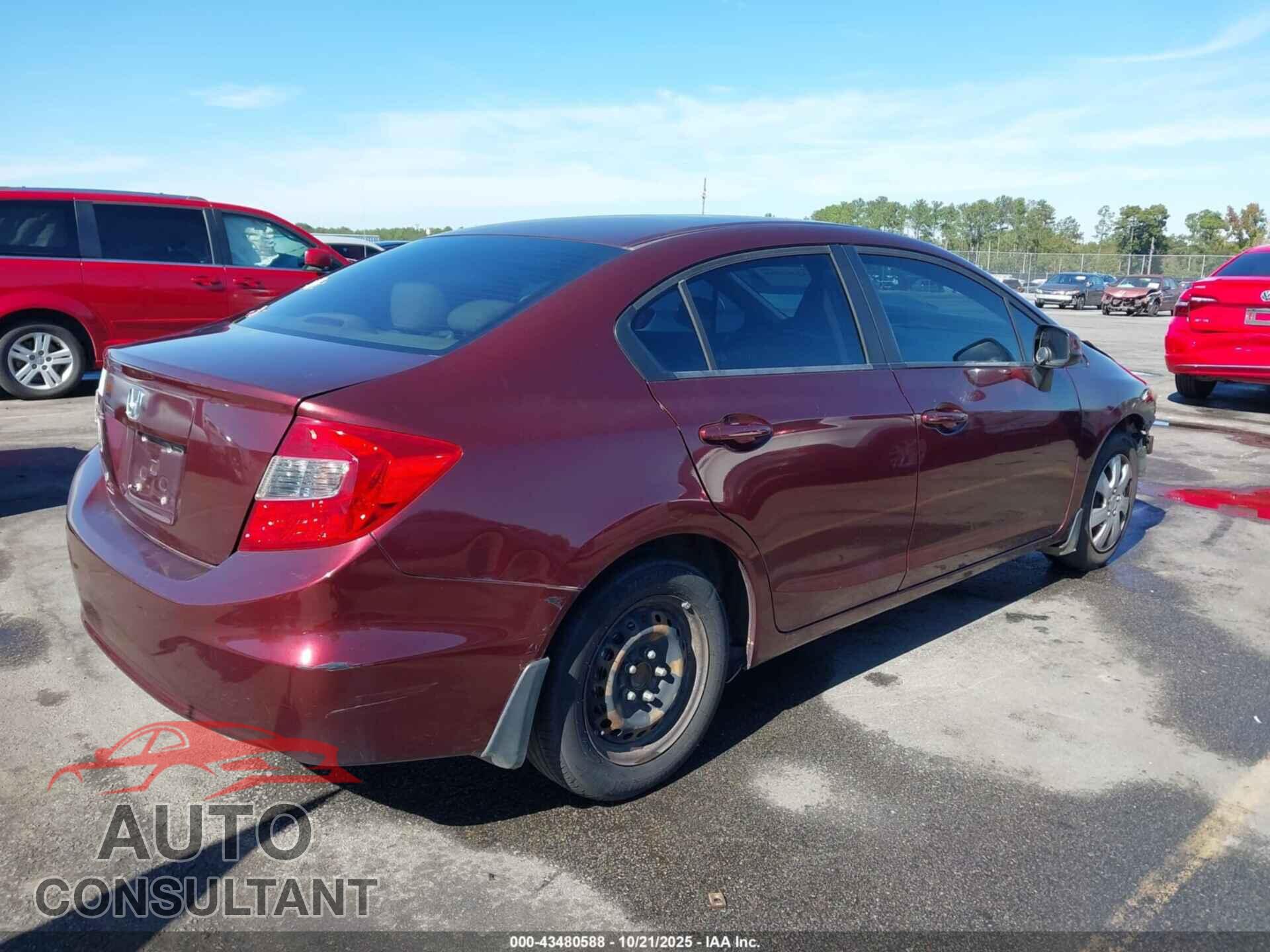 HONDA CIVIC 2012 - 19XFB2F56CE095632