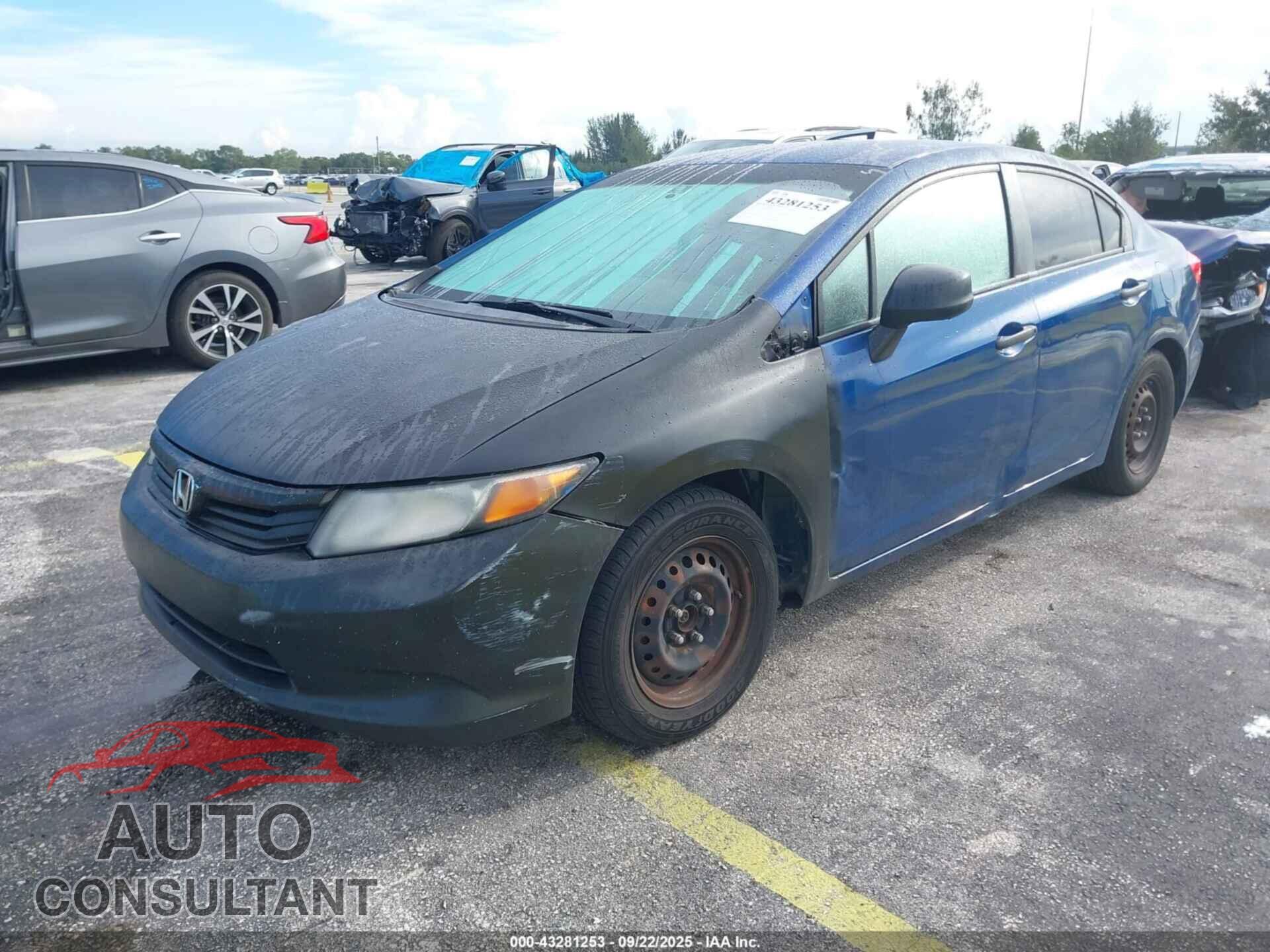 HONDA CIVIC 2012 - 19XFB2F22CE002529