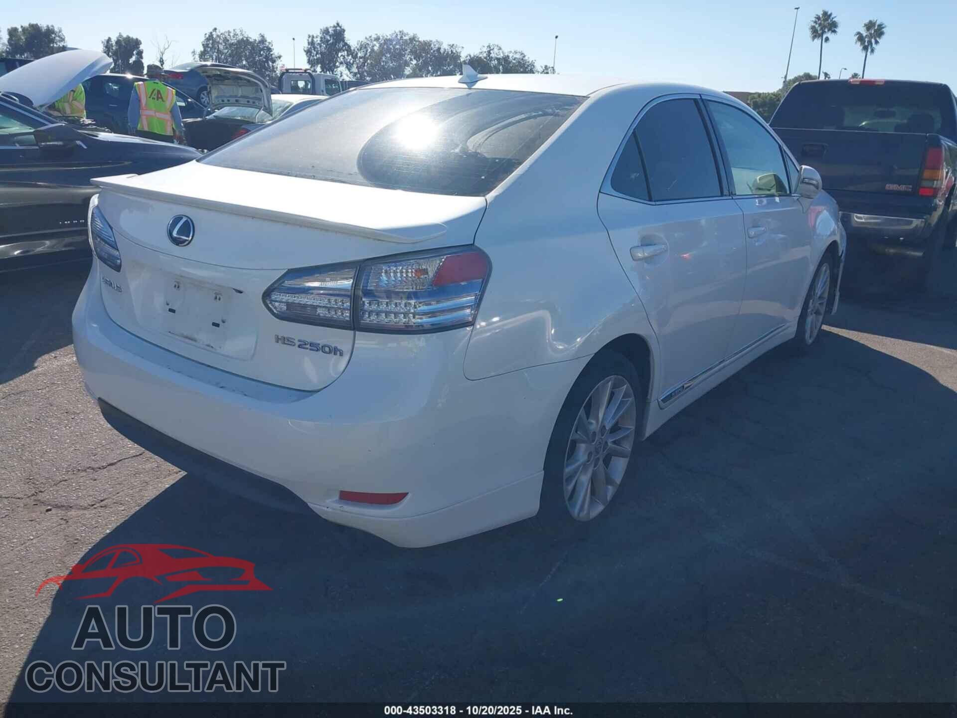 LEXUS HS 250H 2010 - JTHBB1BA4A2012560