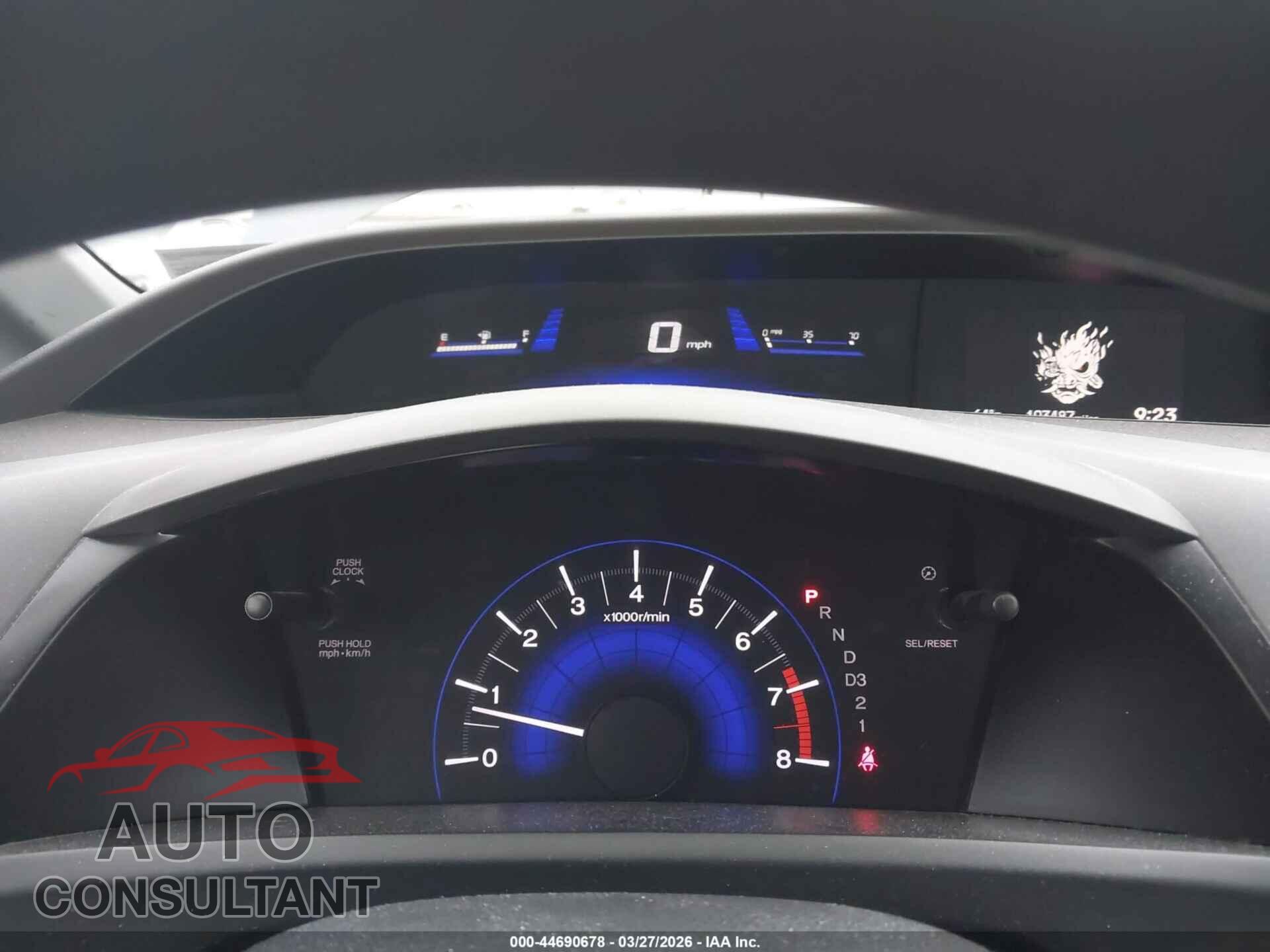 HONDA CIVIC 2012 - 19XFB2F80CE311016