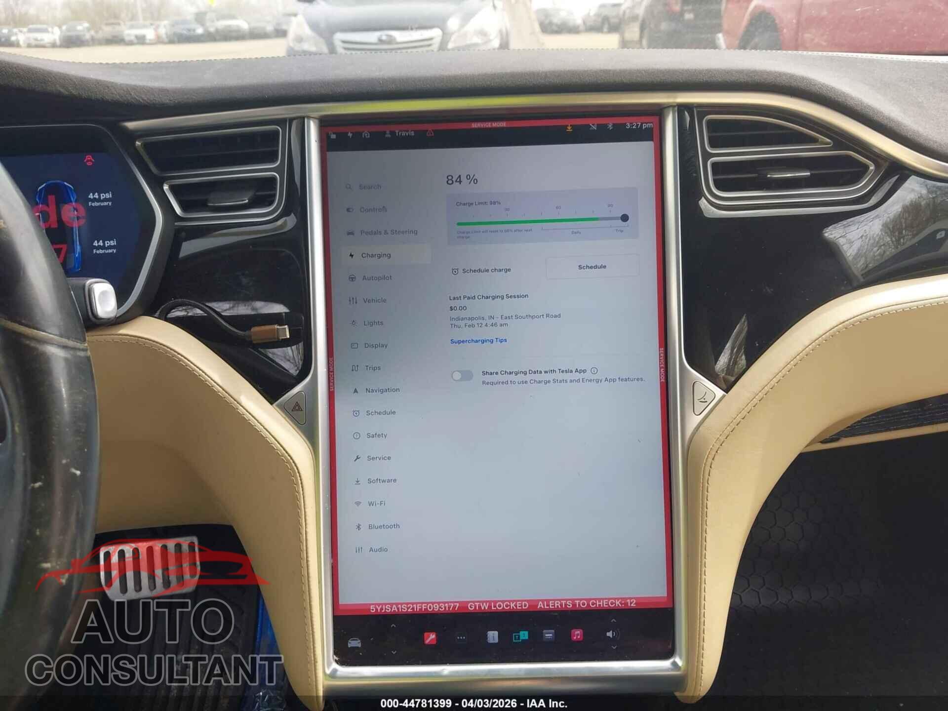 TESLA MODEL S 2015 - 5YJSA1S21FF093177