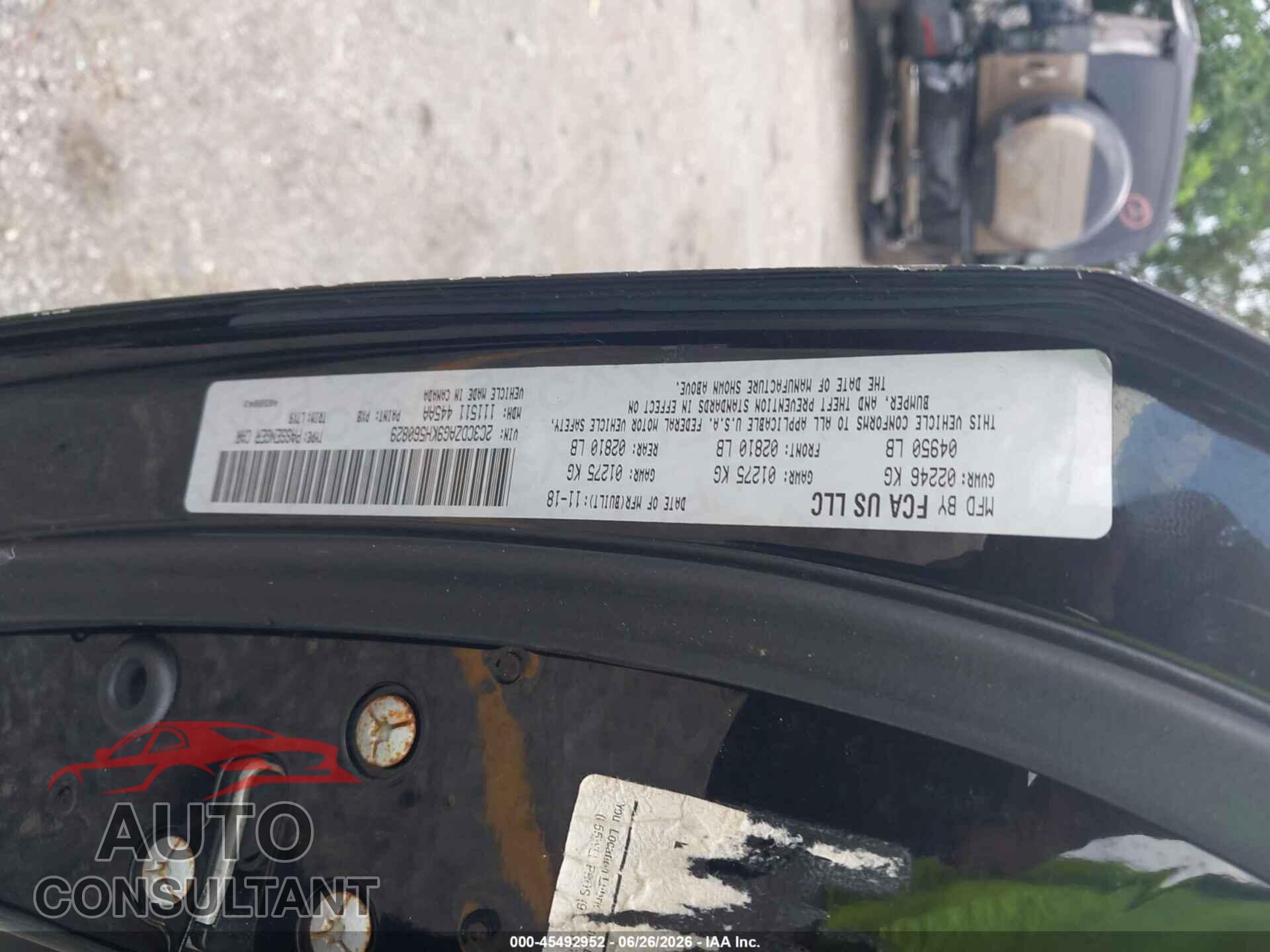 DODGE CHALLENGER 2019 - 2C3CDZAG9KH560829