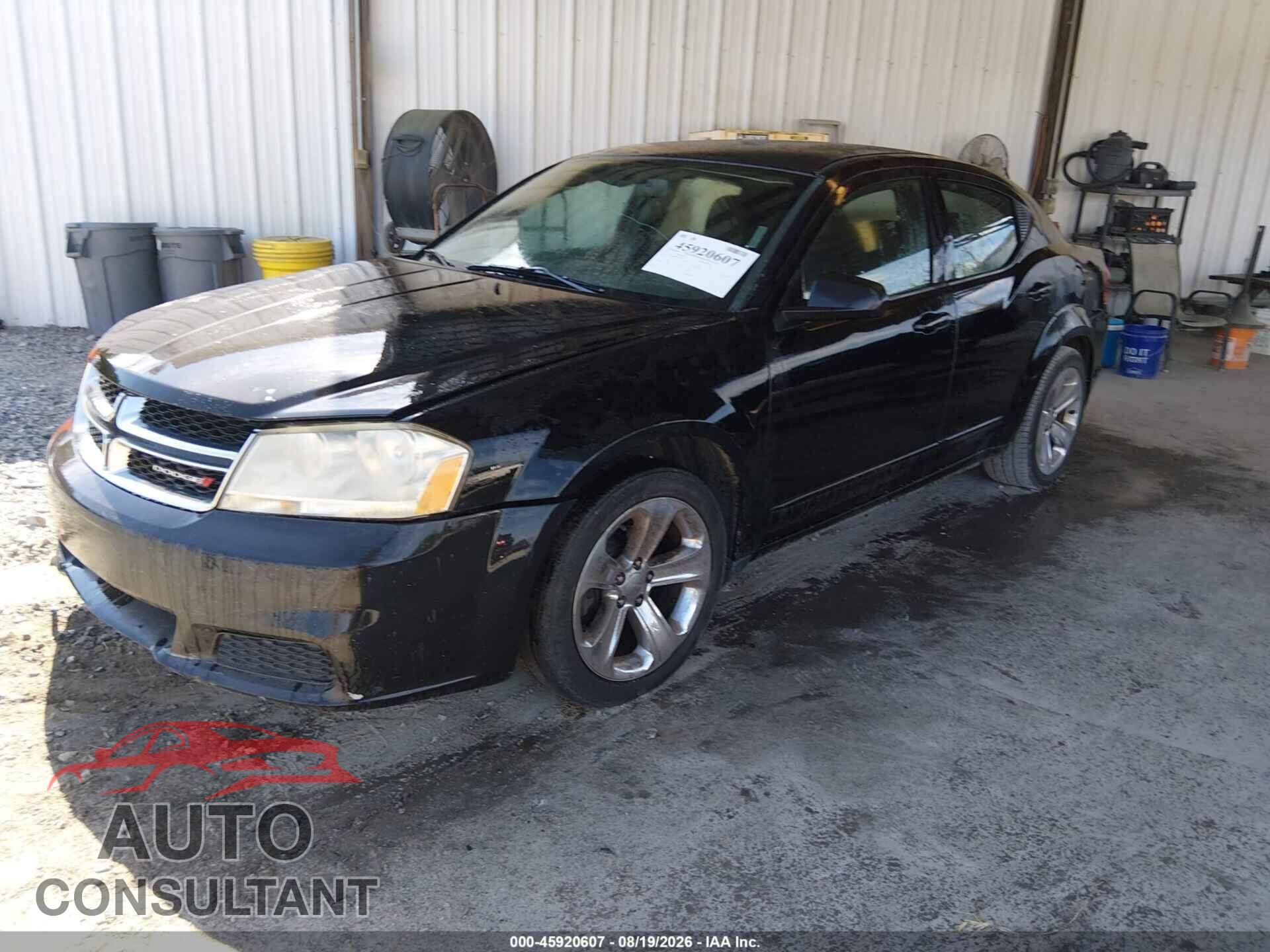 DODGE AVENGER 2012 - 1C3CDZAB6CN323101