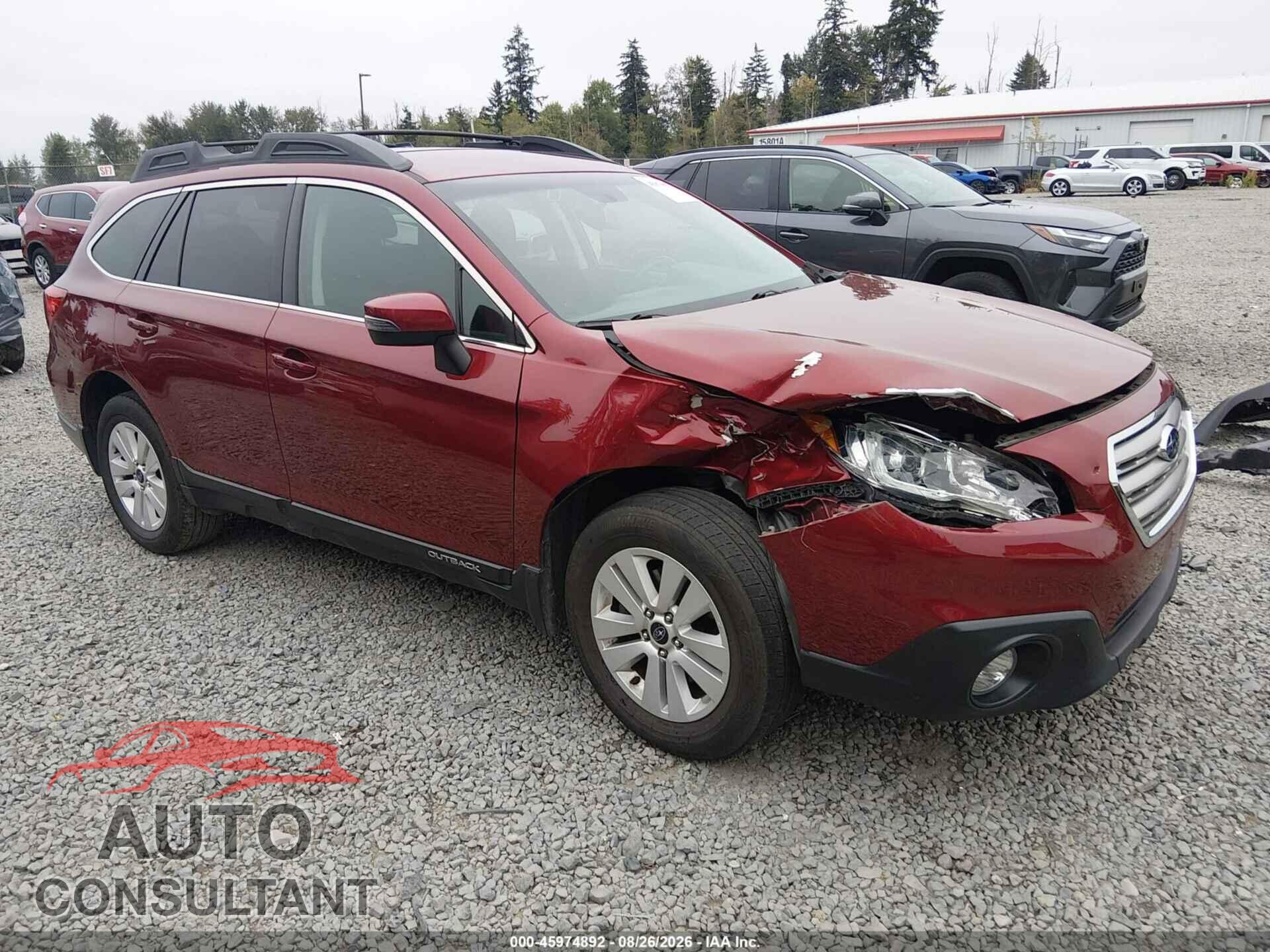 SUBARU OUTBACK 2016 - 4S4BSAFC3G3308567