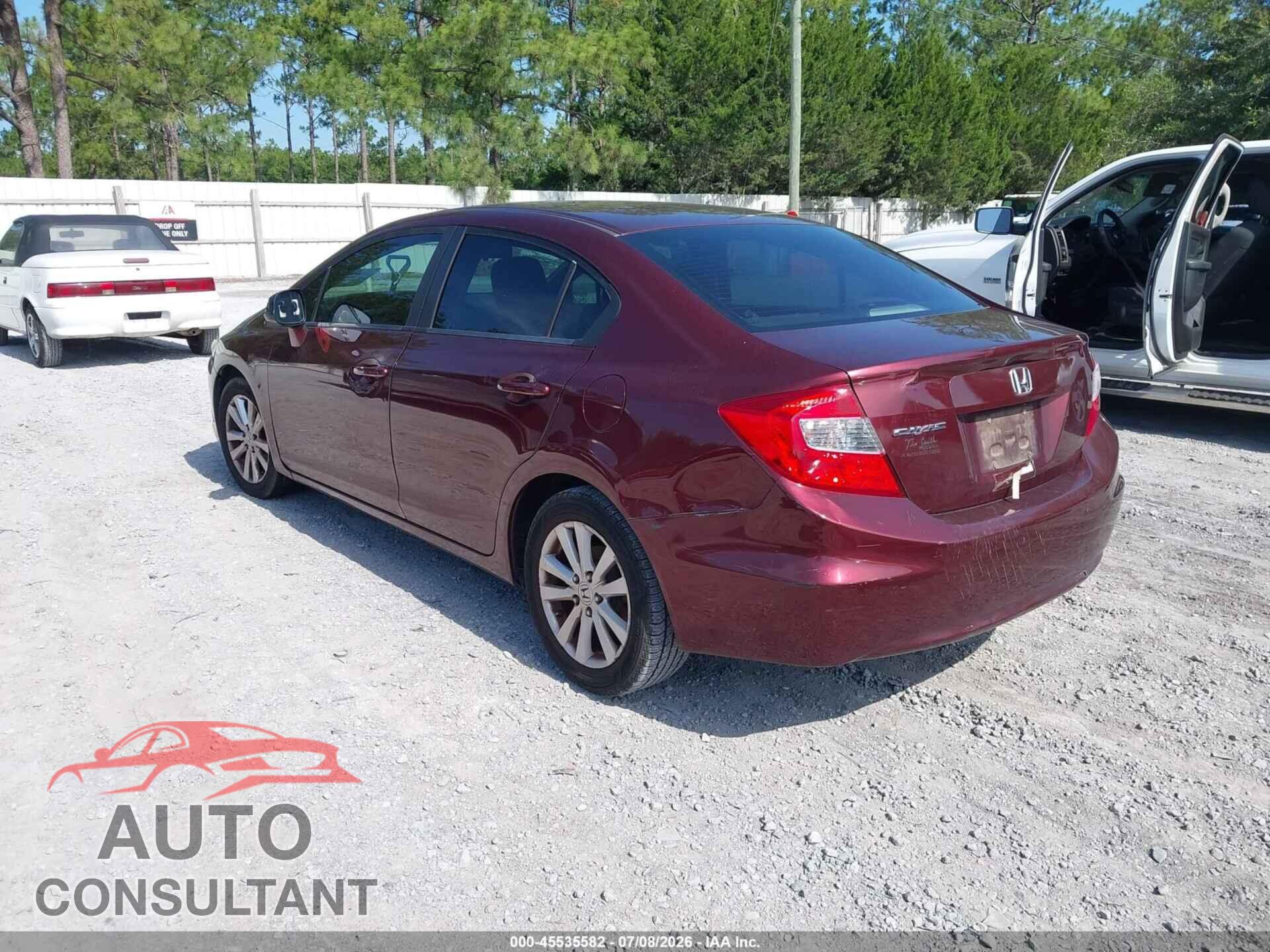 HONDA CIVIC 2012 - 19XFB2F80CE108367
