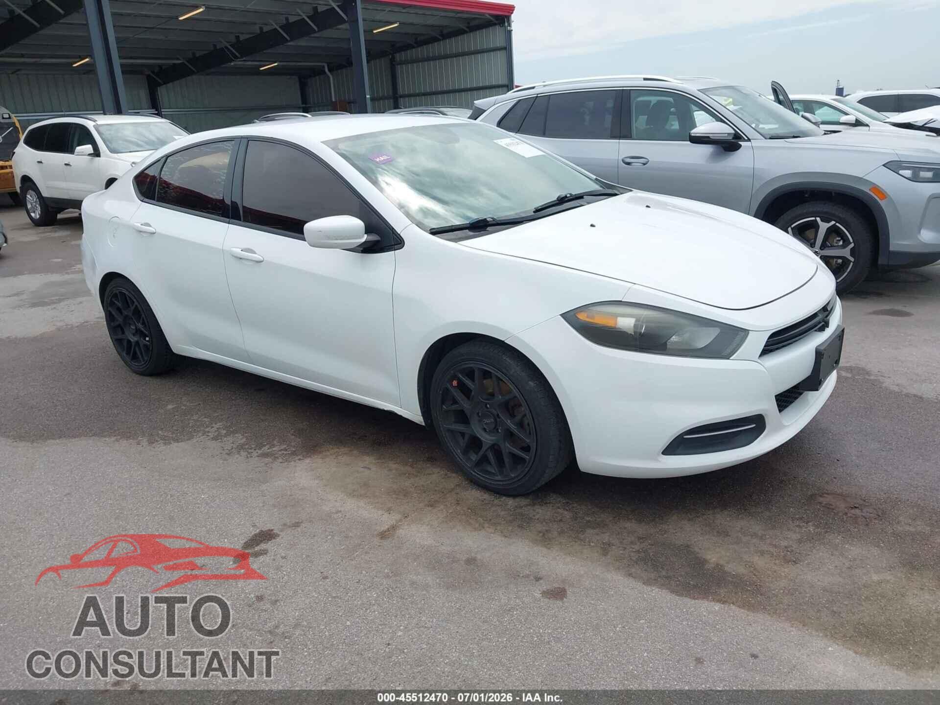 DODGE DART 2015 - 1C3CDFBB6FD172722
