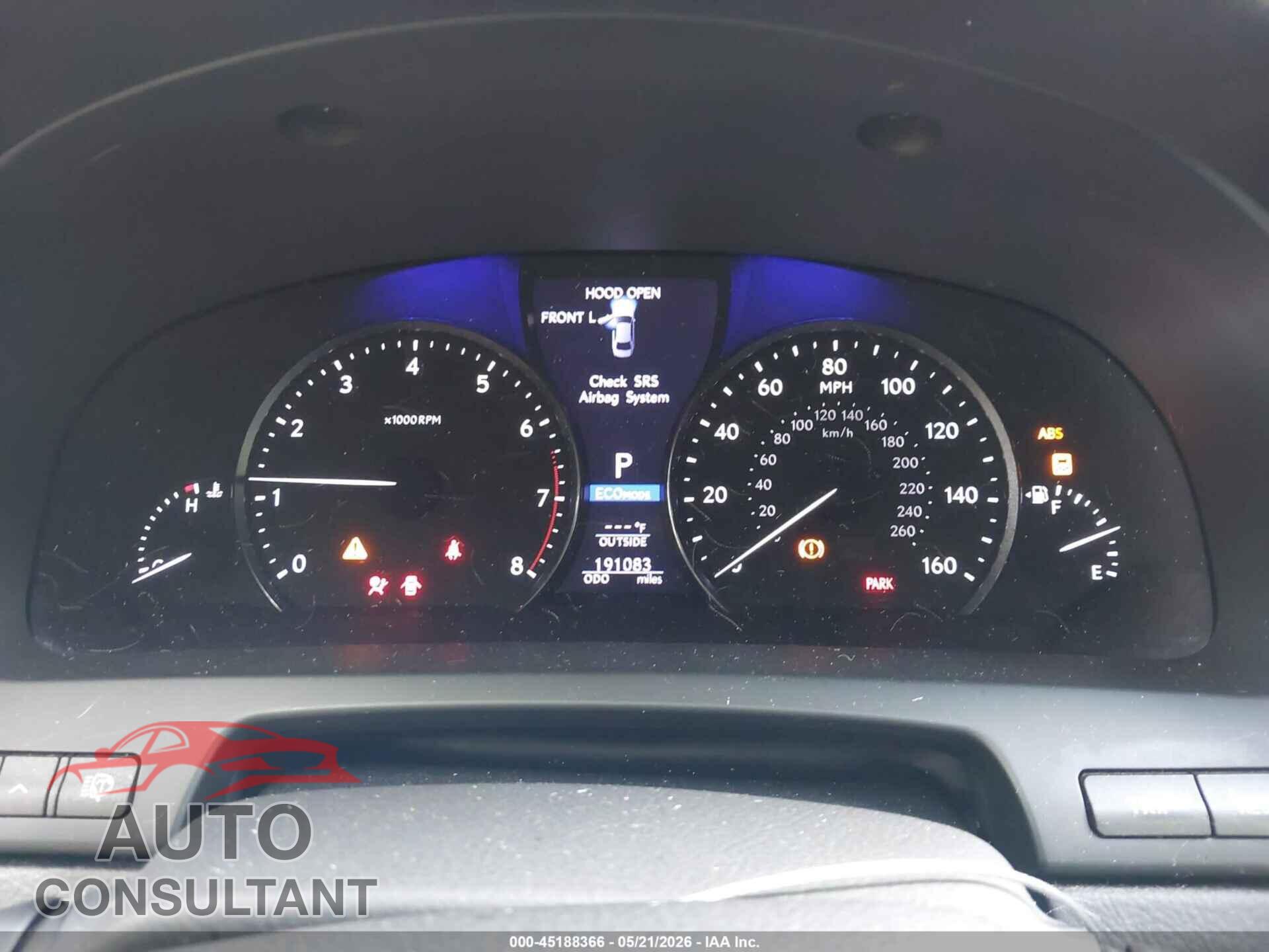 LEXUS LS 460 2014 - JTHBL5EF9E5126778