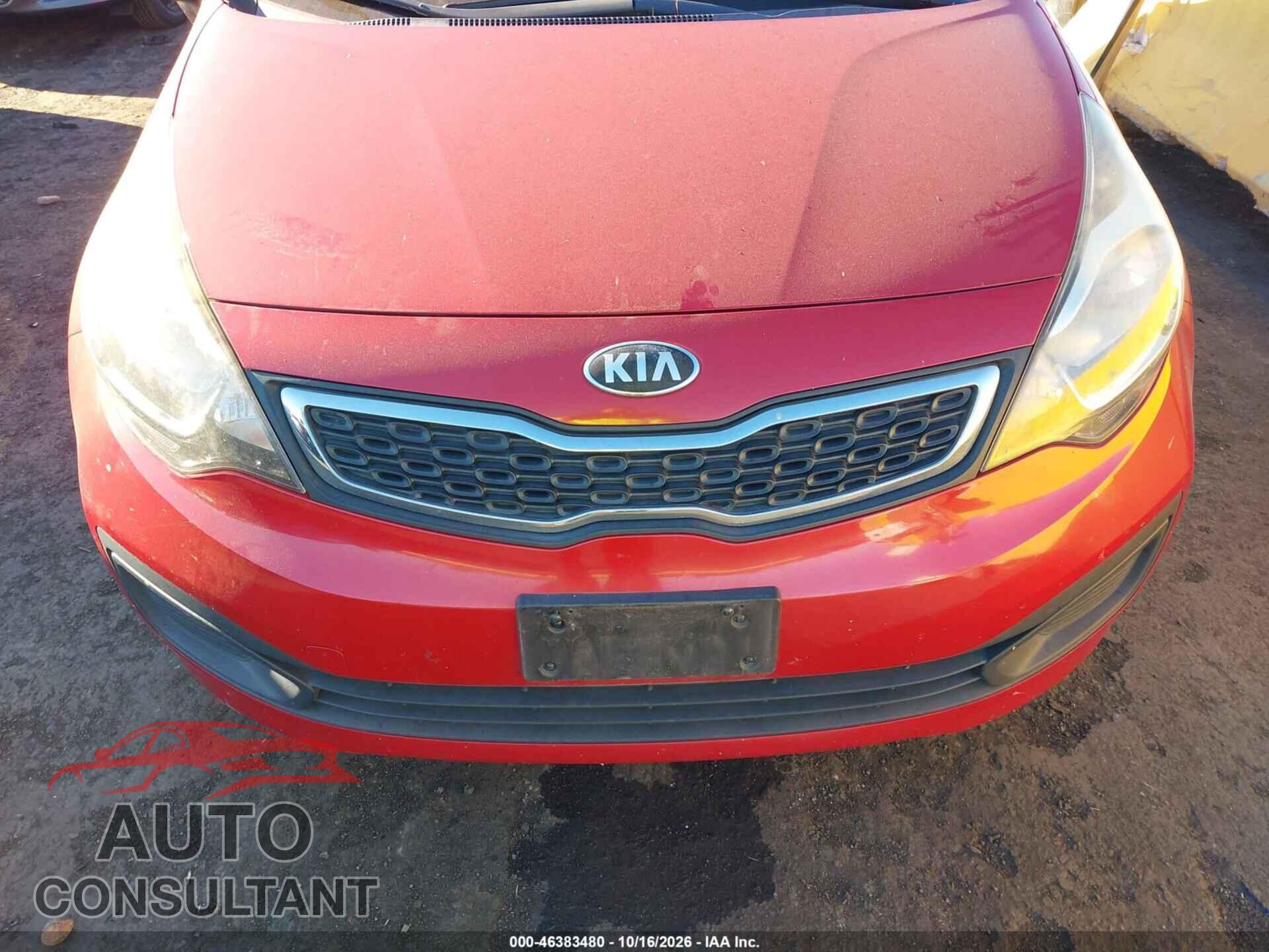 KIA RIO 2013 - KNADN4A39D6232082