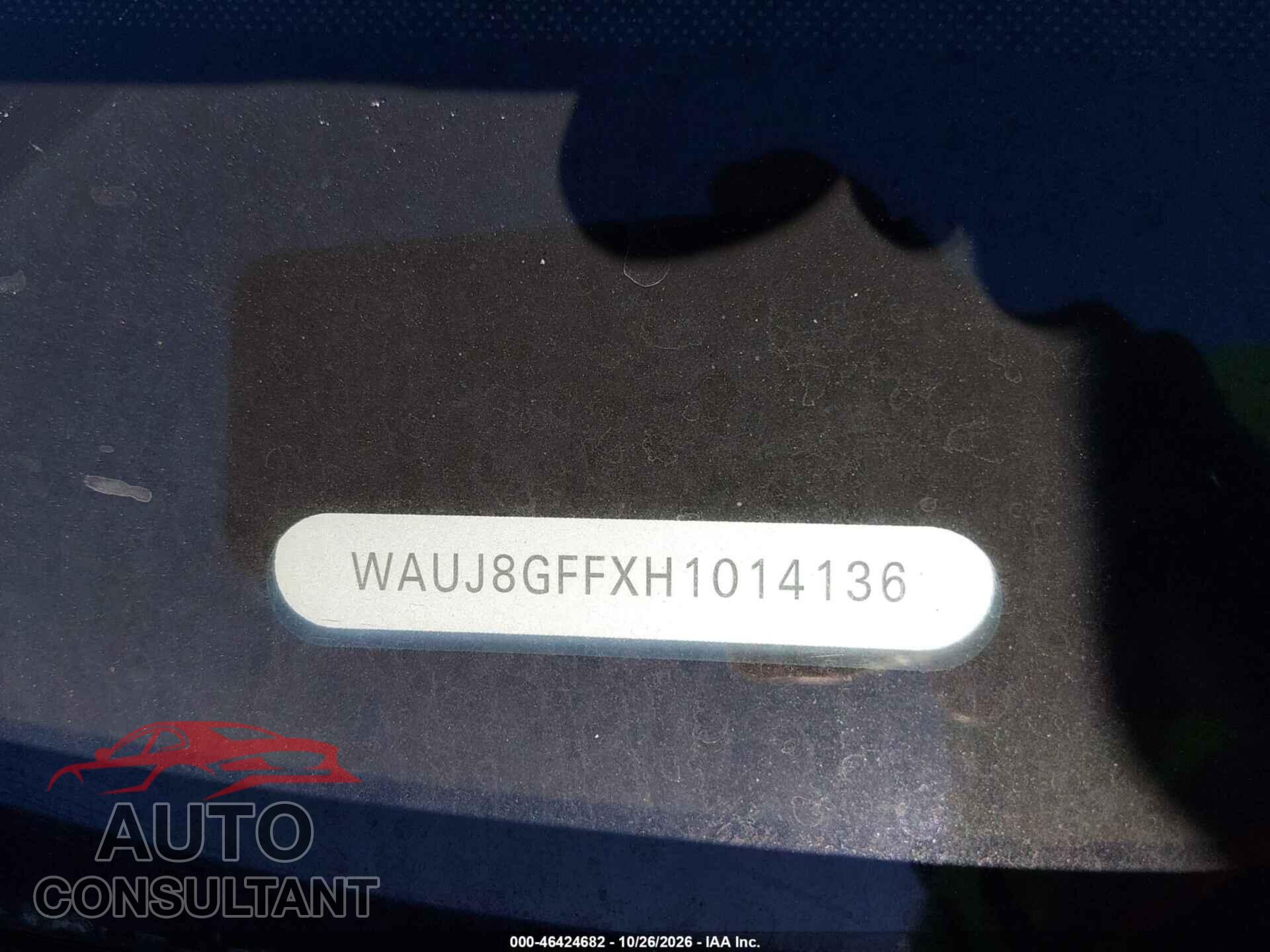 AUDI A3 2017 - WAUJ8GFFXH1014136