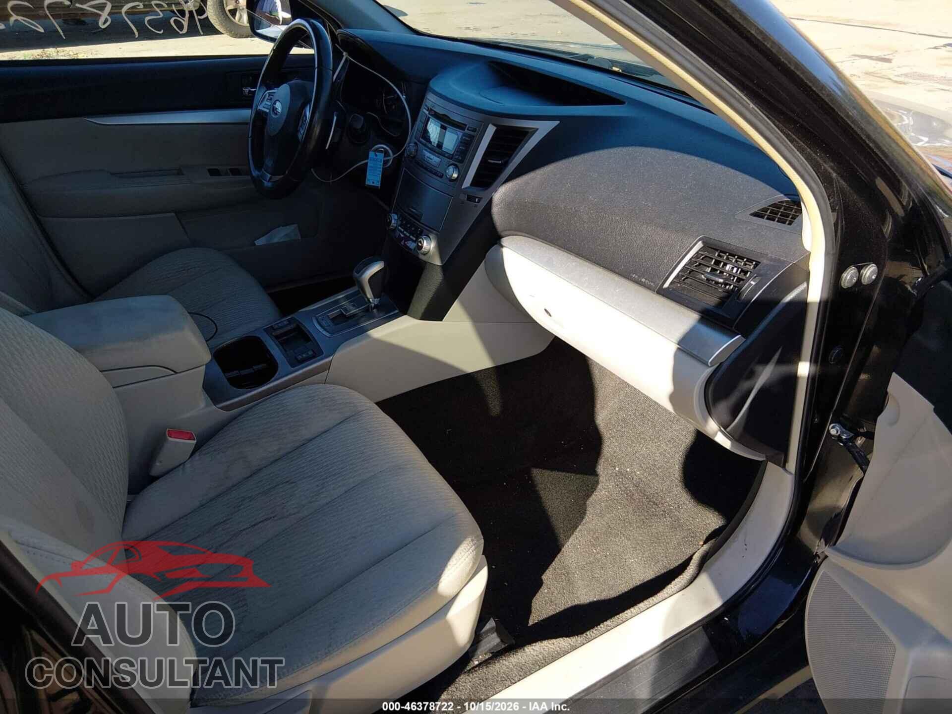 SUBARU OUTBACK 2012 - 4S4BRBCC9C3230845