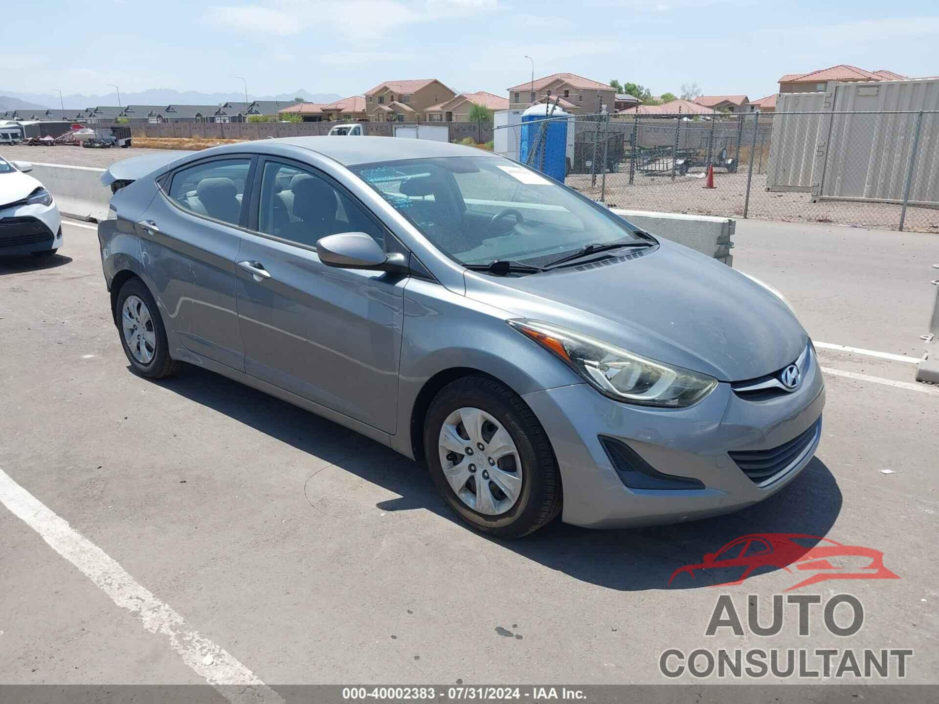 HYUNDAI ELANTRA 2016 - KMHDH4AE2GU624490