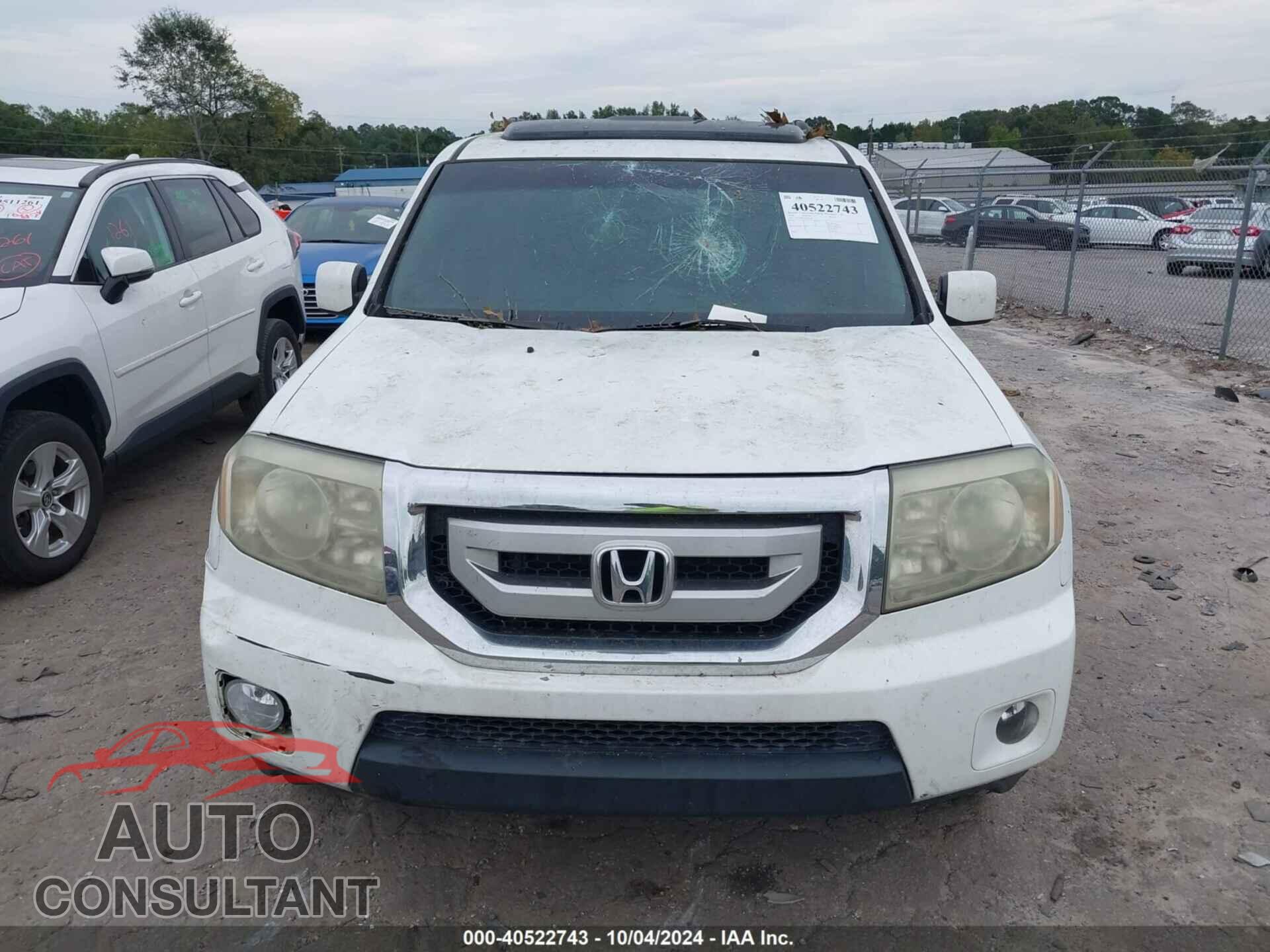HONDA PILOT 2010 - 5FNYF3H61AB007781