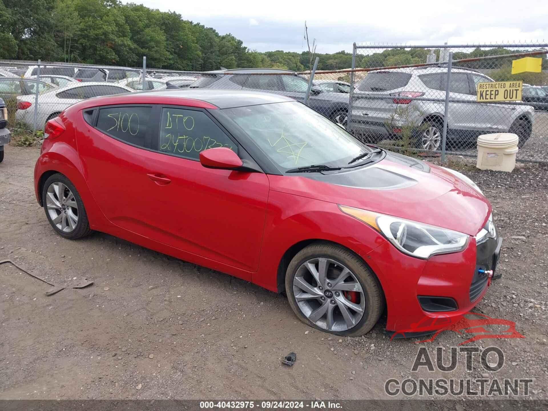 HYUNDAI VELOSTER 2016 - KMHTC6AD6GU267280