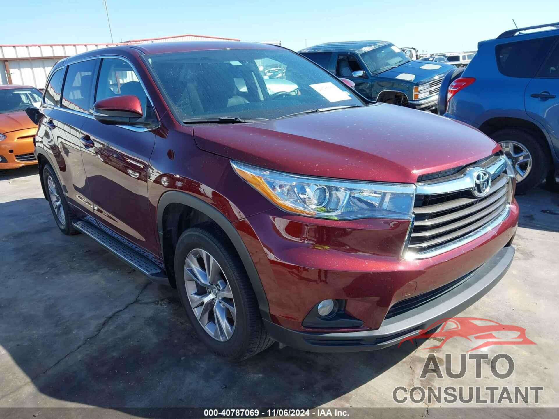 TOYOTA HIGHLANDER 2015 - 5TDZKRFH1FS057283