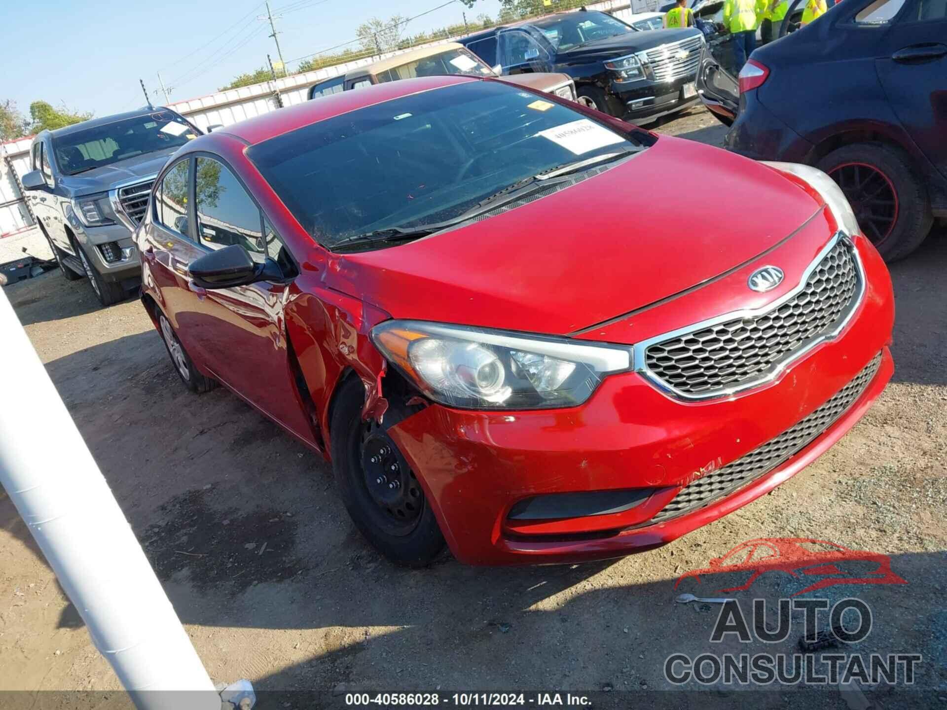KIA FORTE 2016 - KNAFK4A62G5614041