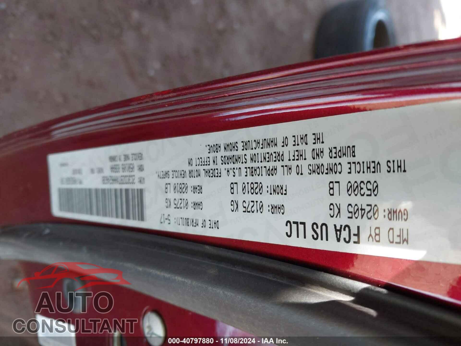 DODGE CHALLENGER 2017 - 2C3CDZBTXHH624638