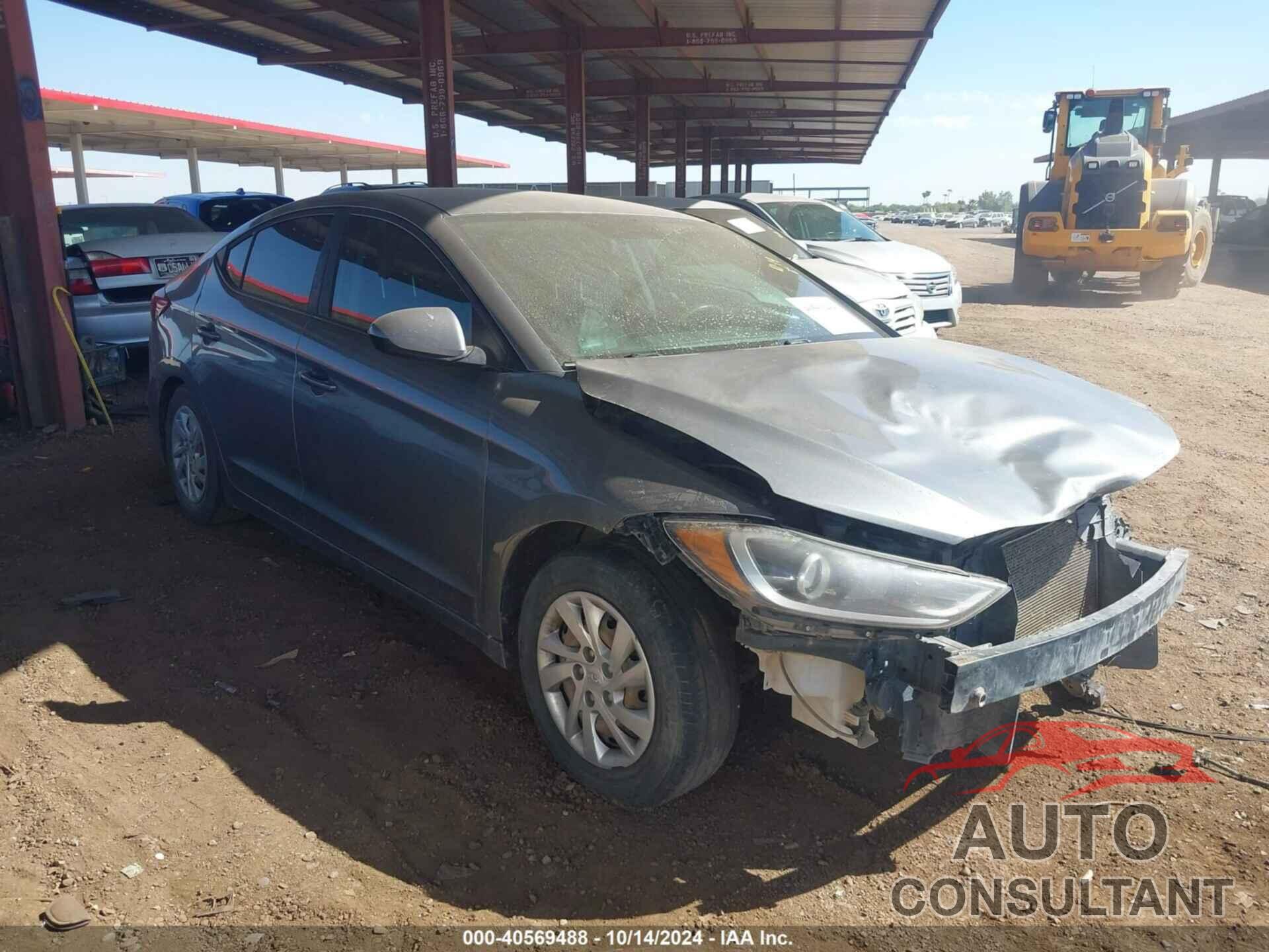 HYUNDAI ELANTRA 2017 - KMHD74LF3HU394713