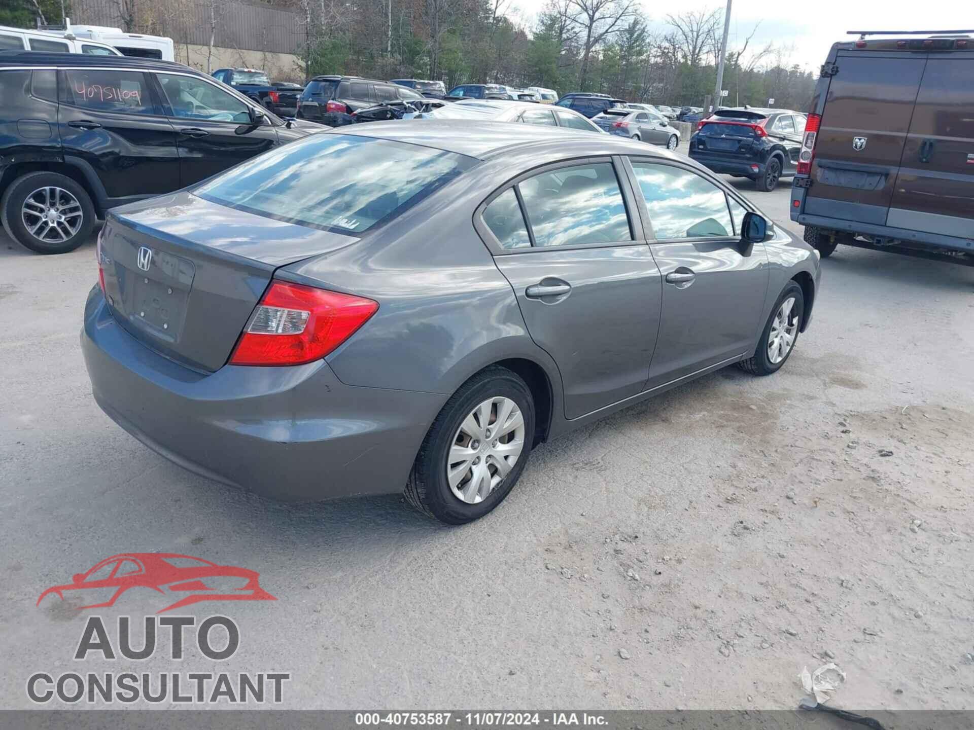 HONDA CIVIC 2012 - 2HGFB2F59CH558160
