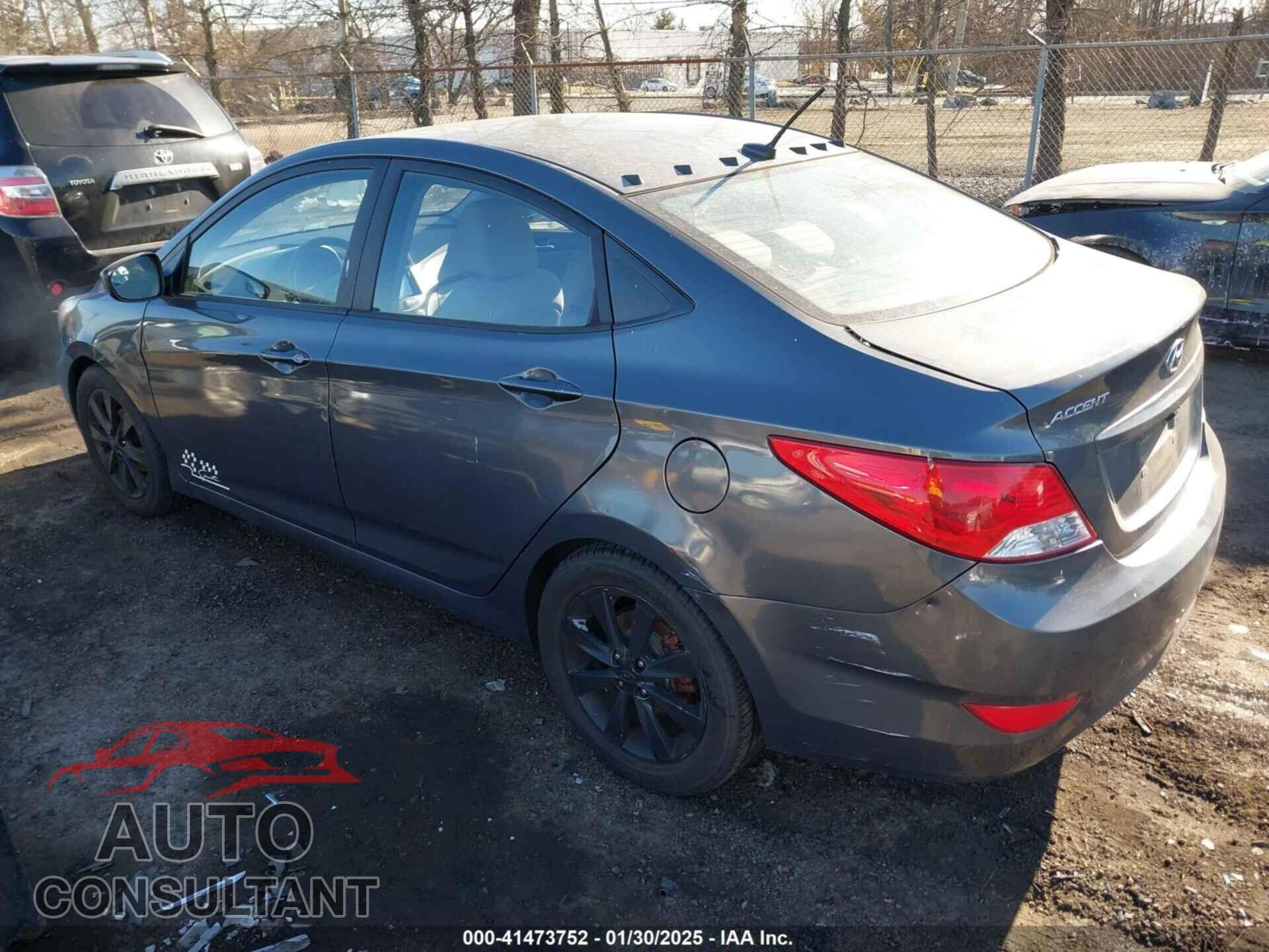 HYUNDAI ACCENT 2012 - KMHCU4AE7CU210638