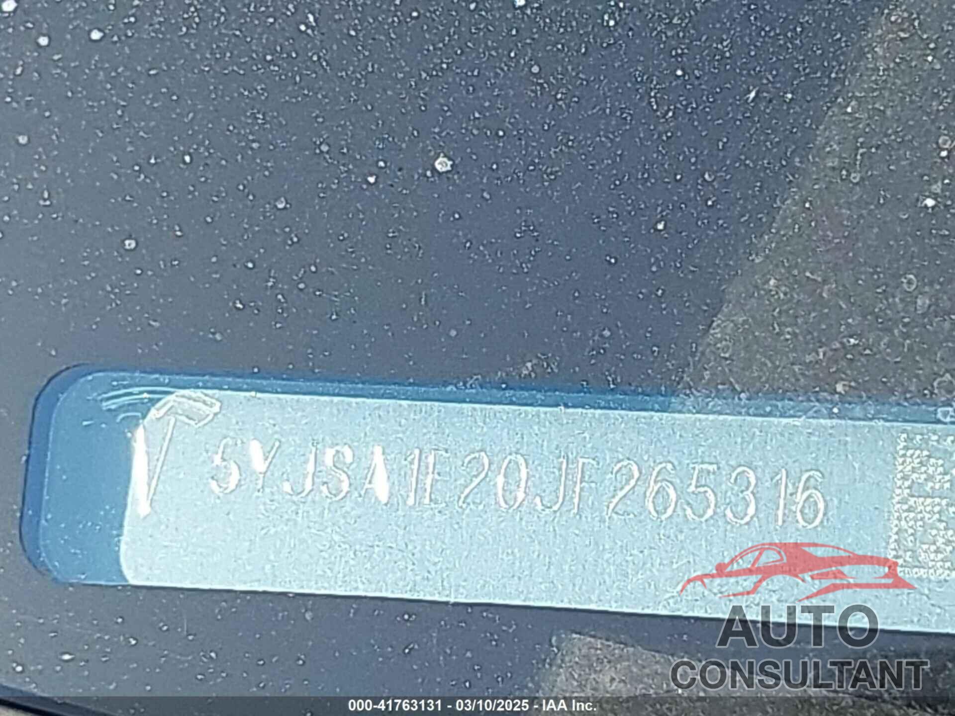 TESLA MODEL S 2018 - 5YJSA1E20JF265316