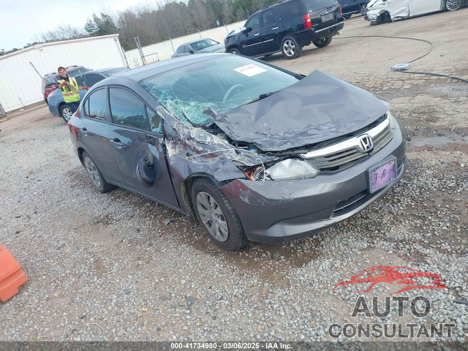 HONDA CIVIC 2012 - 19XFB2F59CE326975