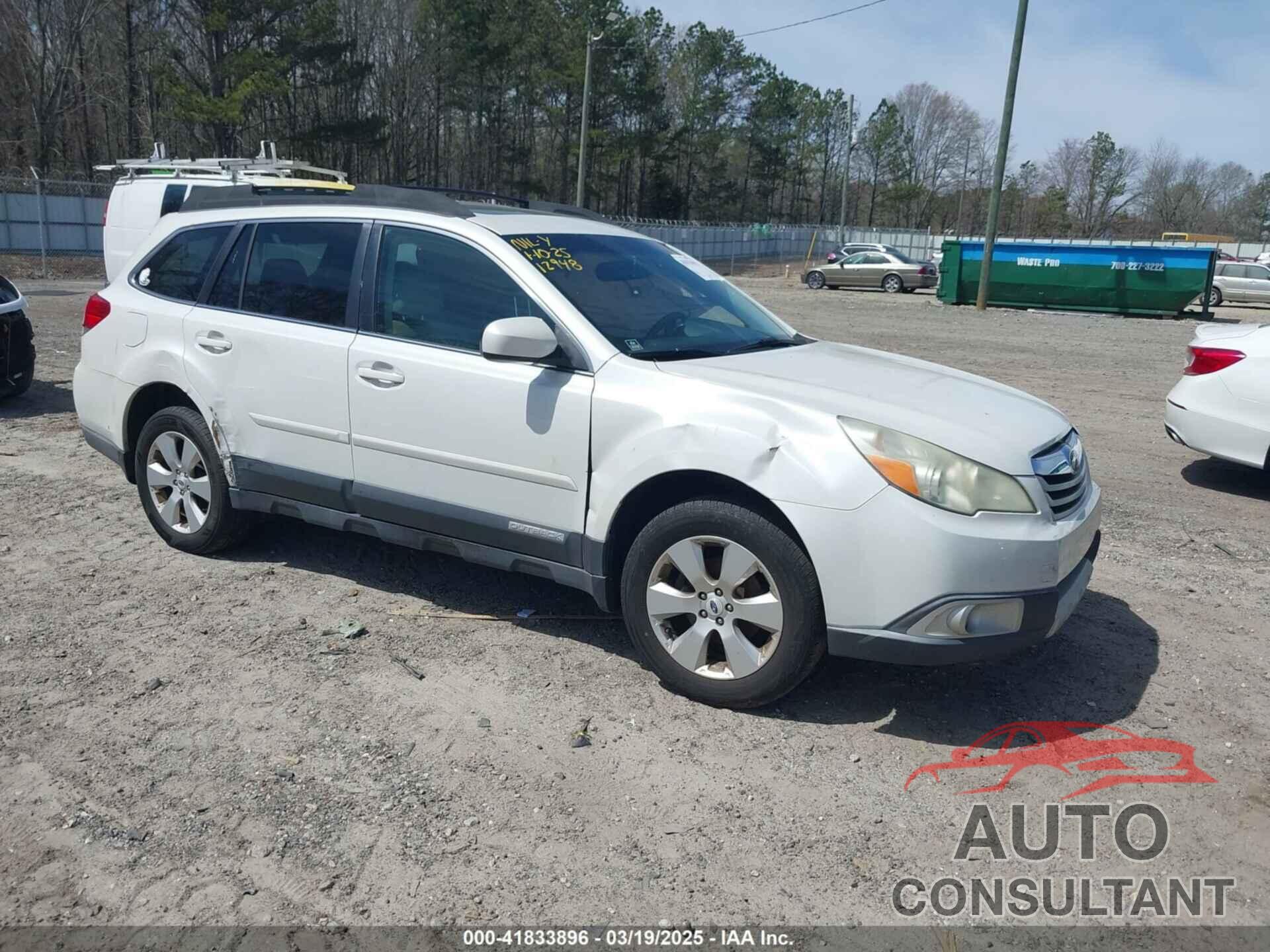 SUBARU OUTBACK 2011 - 4S4BRBLC2B3433543
