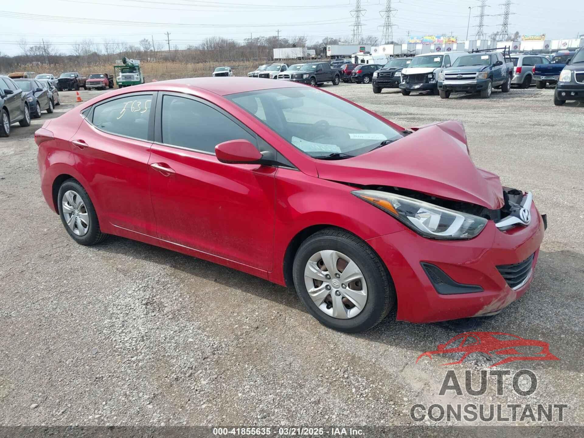 HYUNDAI ELANTRA 2016 - KMHDH4AEXGU501732
