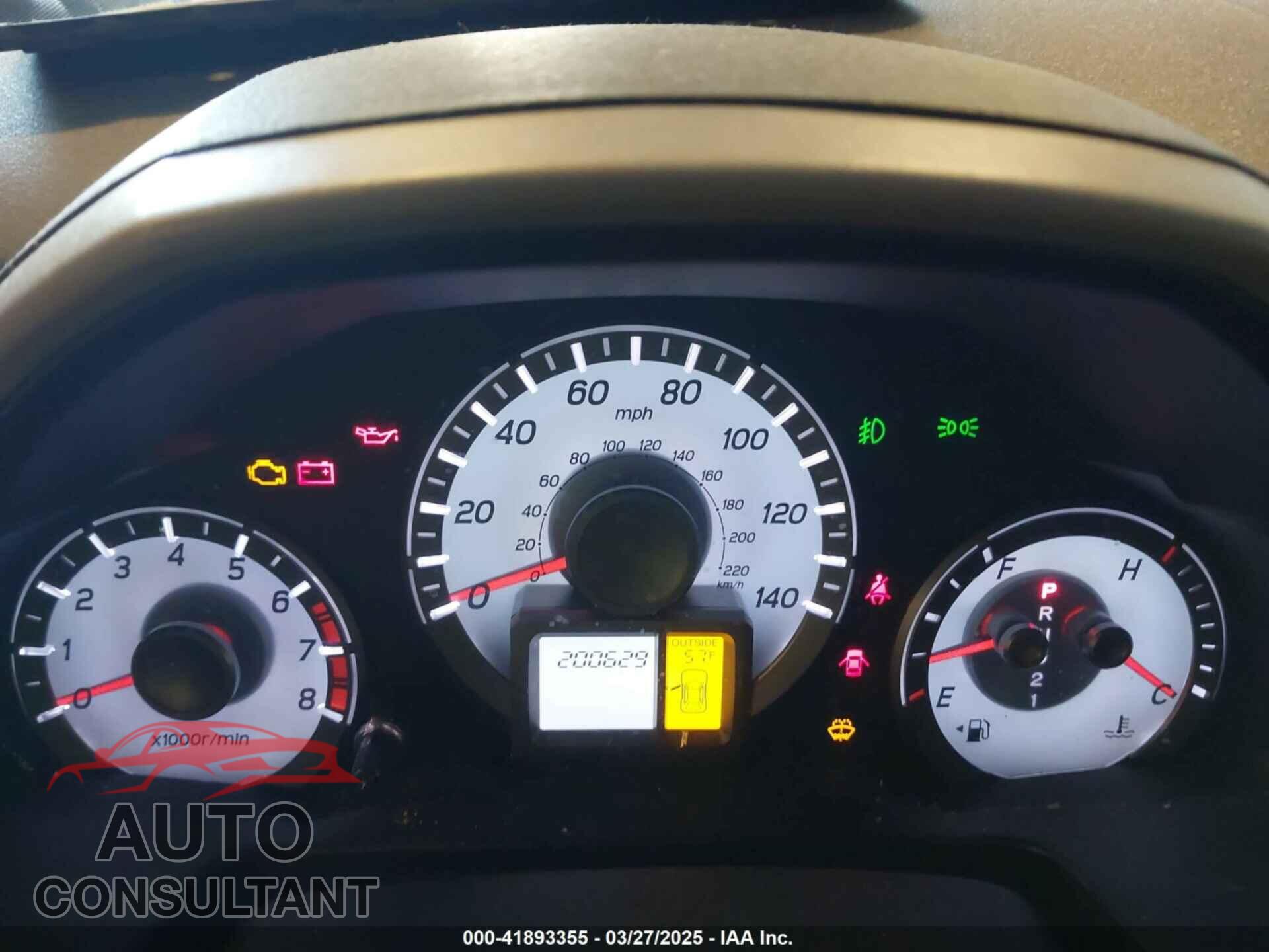 HONDA PILOT 2012 - 5FNYF4H56CB033065