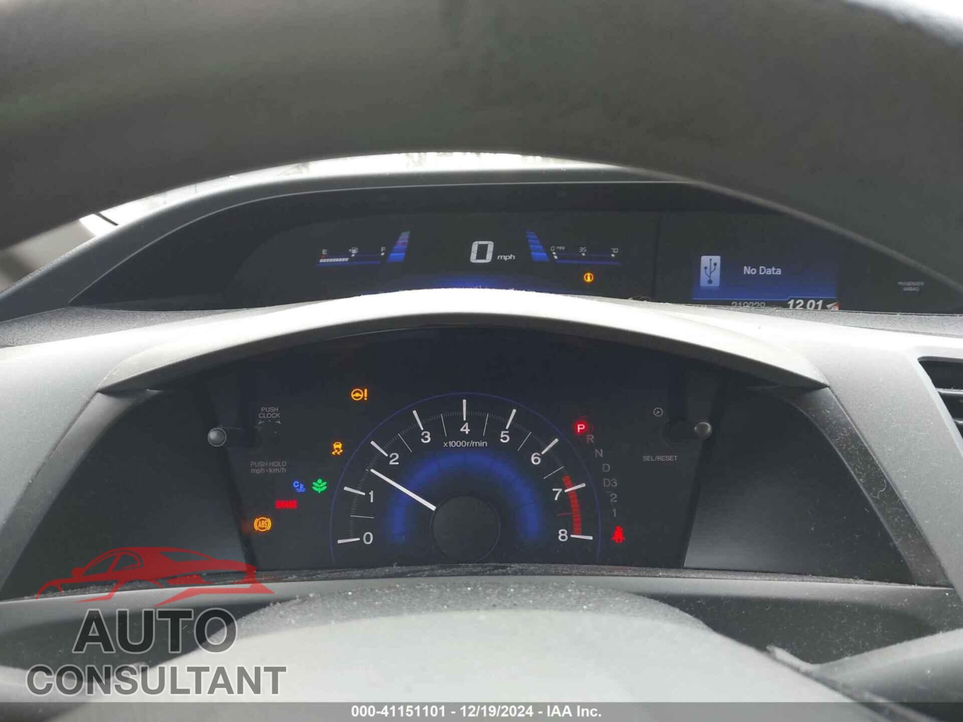 HONDA CIVIC 2012 - 19XFB2F51CE110313