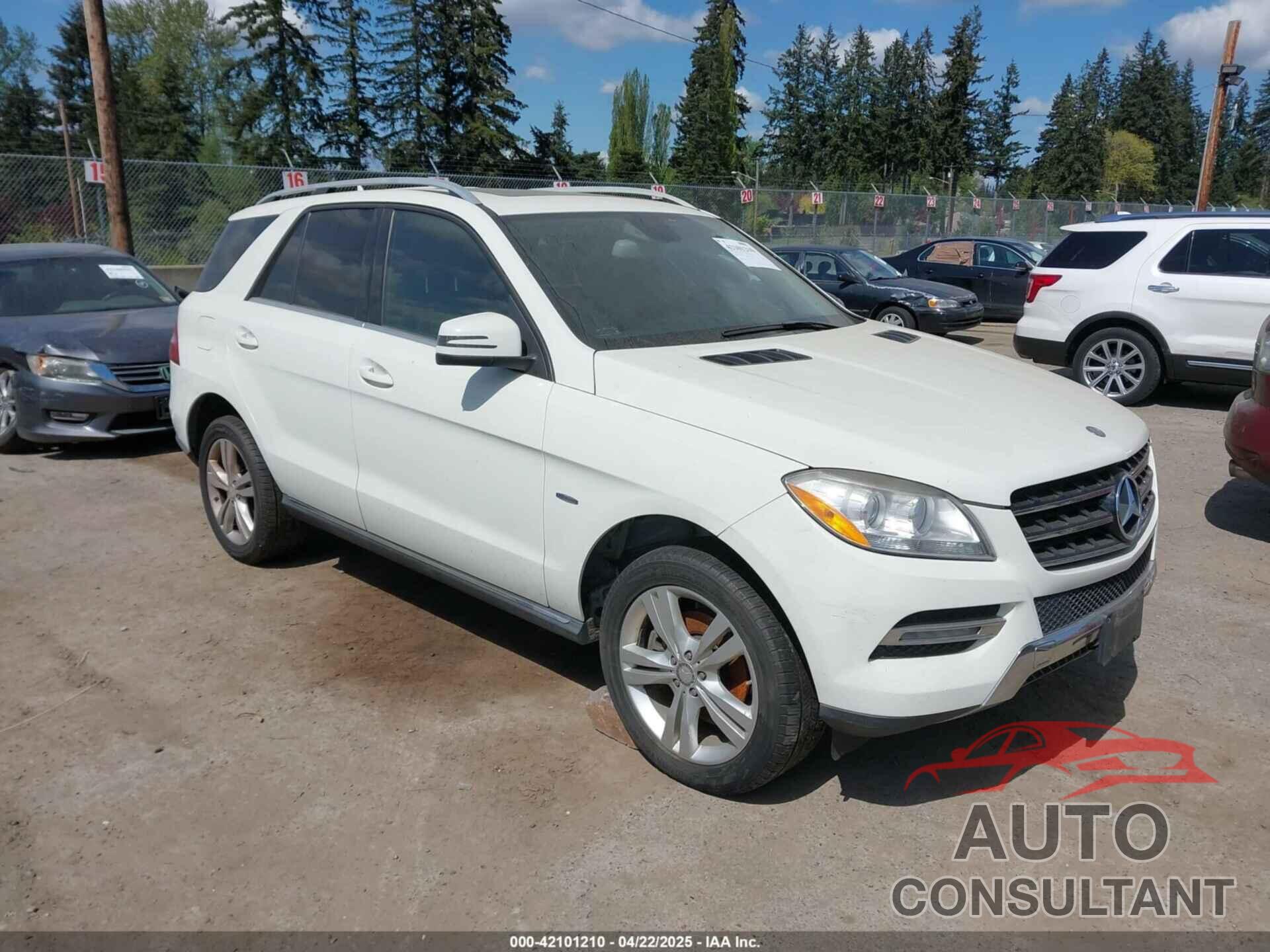 MERCEDES-BENZ ML 350 BLUETEC 2012 - 4JGDA2EB1CA001253