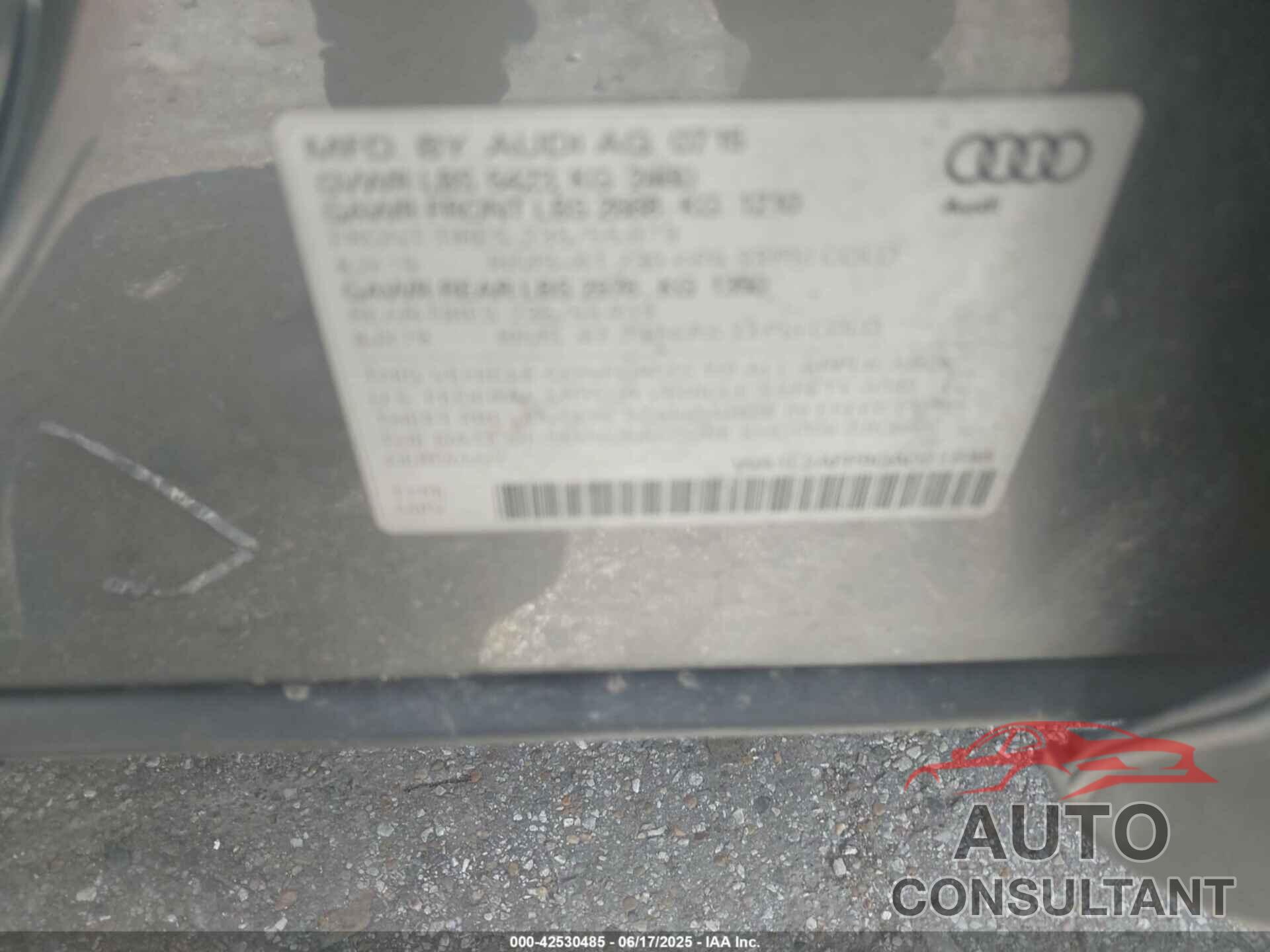 AUDI Q5 2016 - WA1L2AFP9GA021848