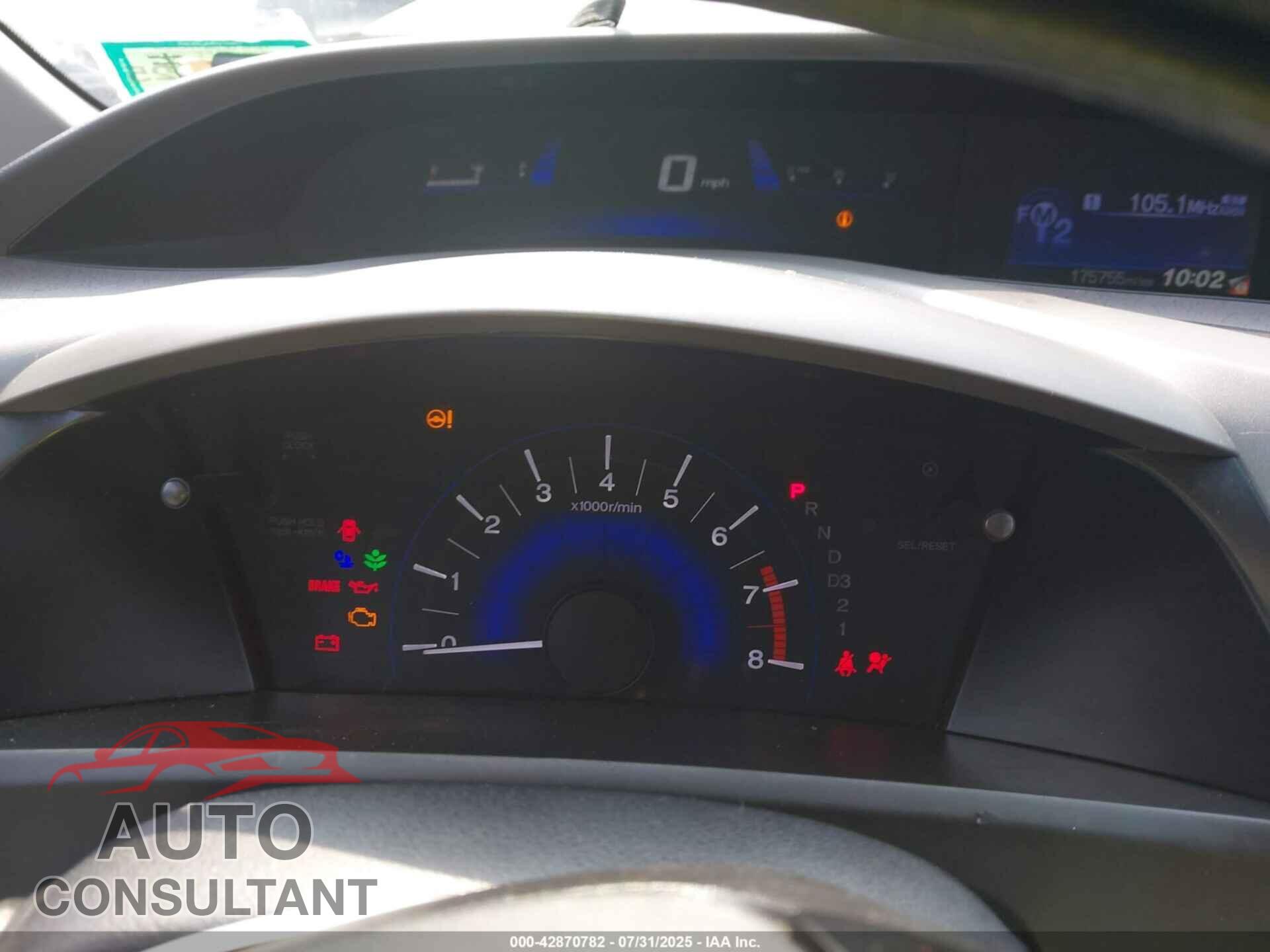 HONDA CIVIC 2012 - 19XFB2F59CE350001
