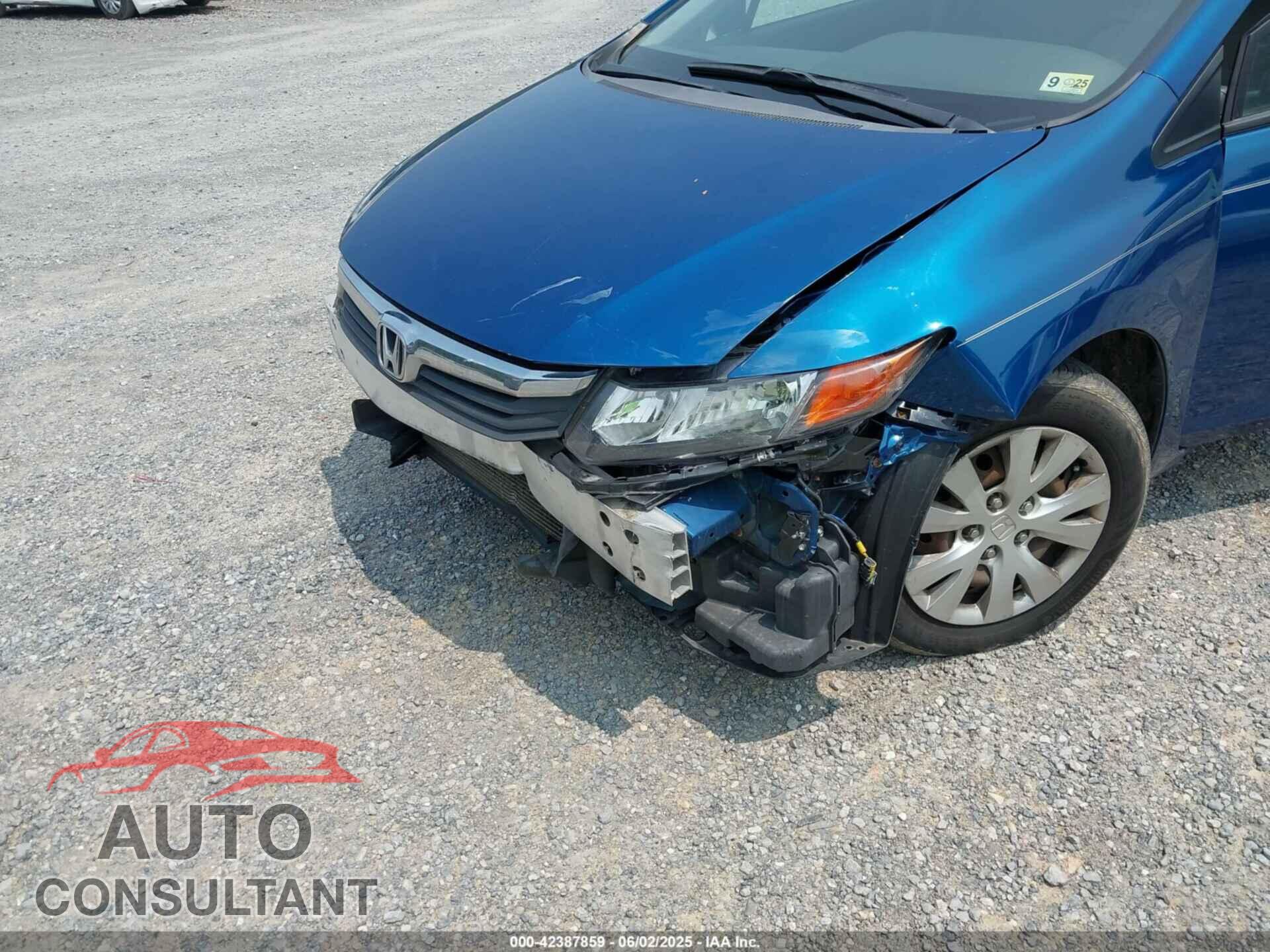 HONDA CIVIC 2012 - 19XFB2F57CE058069