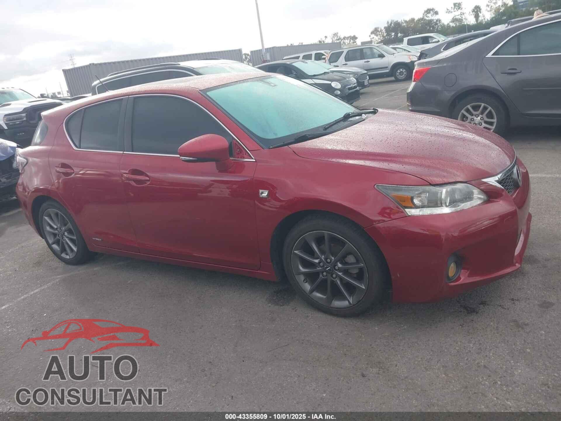 LEXUS CT 200H 2012 - JTHKD5BH2C2090384