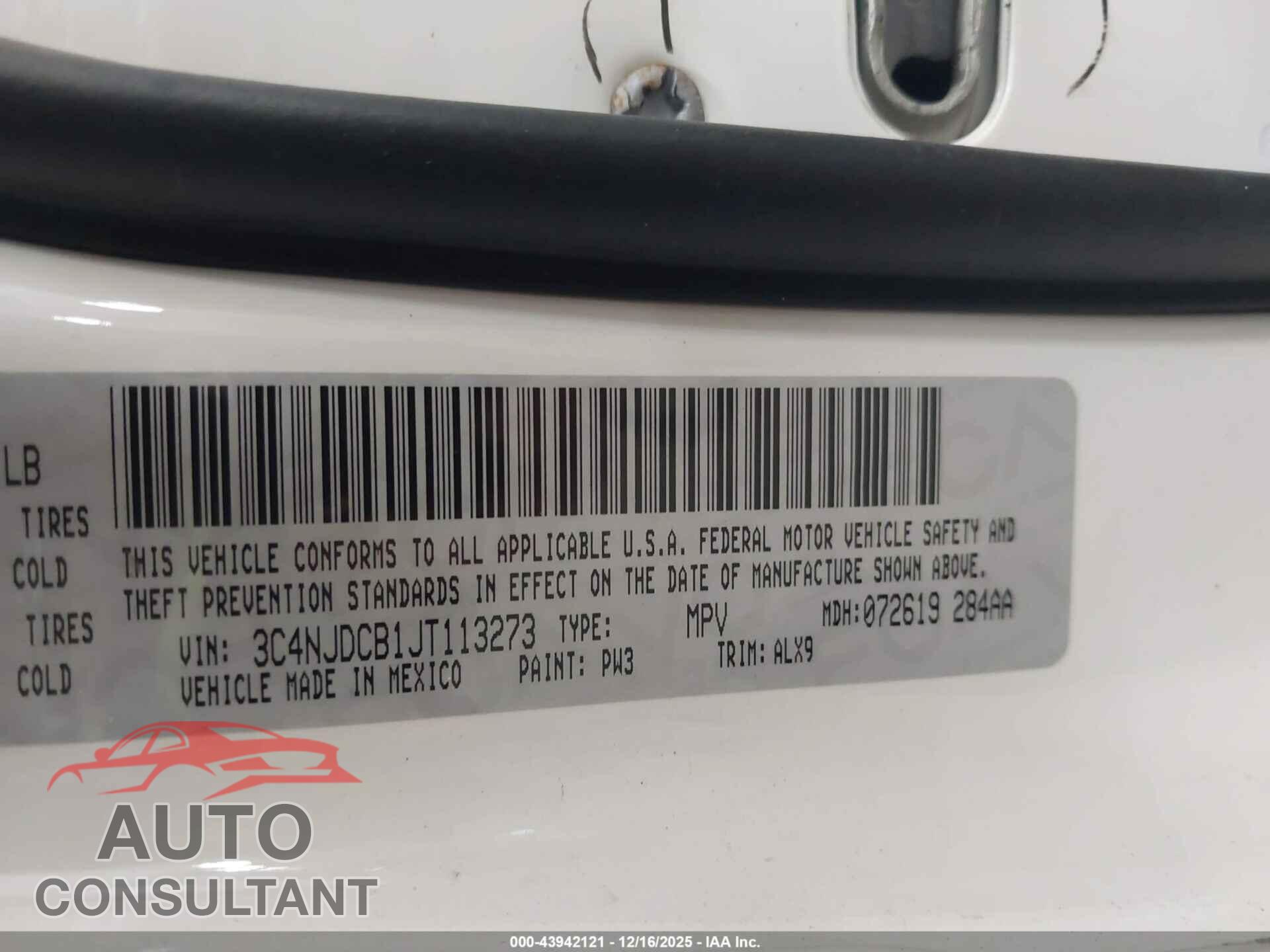 JEEP COMPASS 2018 - 3C4NJDCB1JT113273