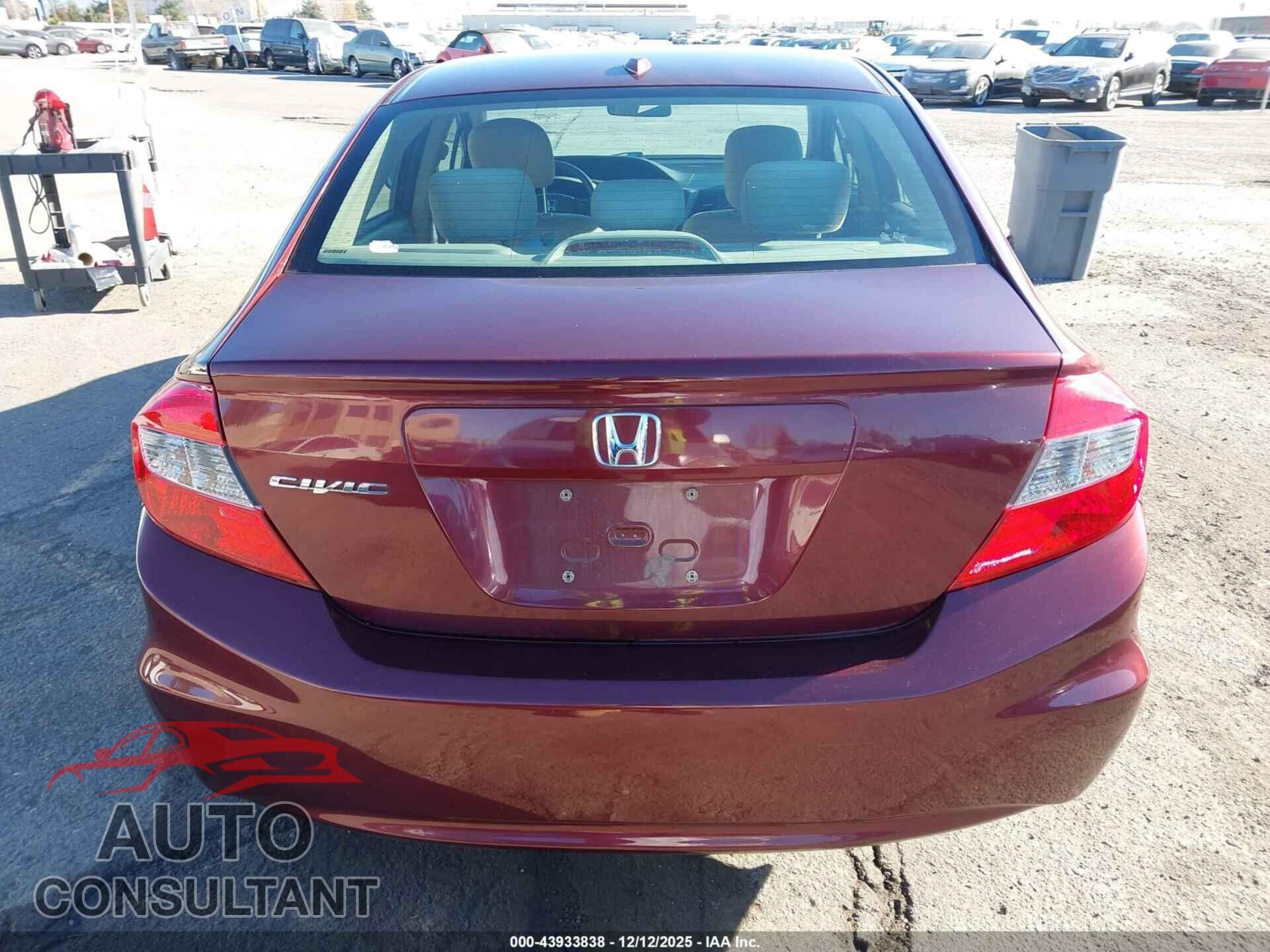 HONDA CIVIC 2012 - 2HGFB2F86CH514935