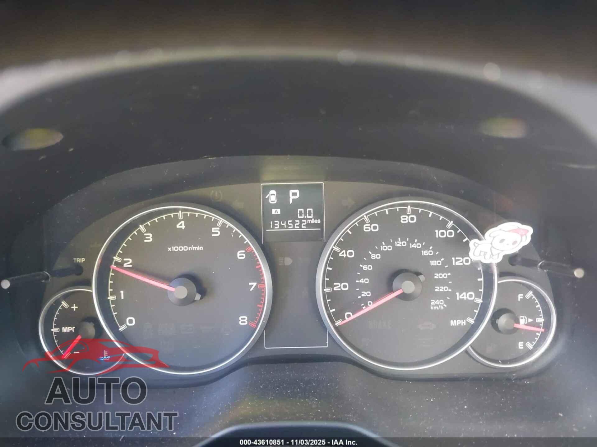 SUBARU OUTBACK 2014 - 4S4BRBCC4E3220632