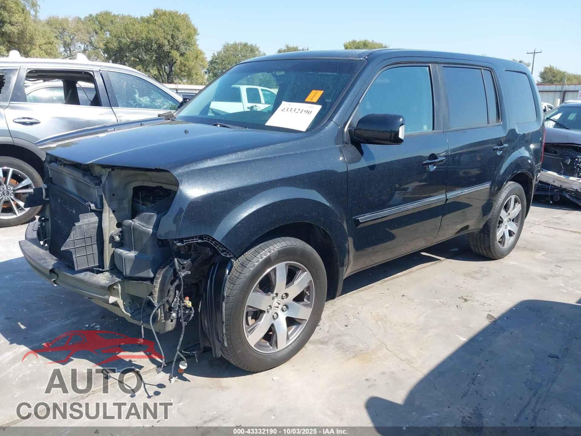 HONDA PILOT 2012 - 5FNYF3H98CB040614