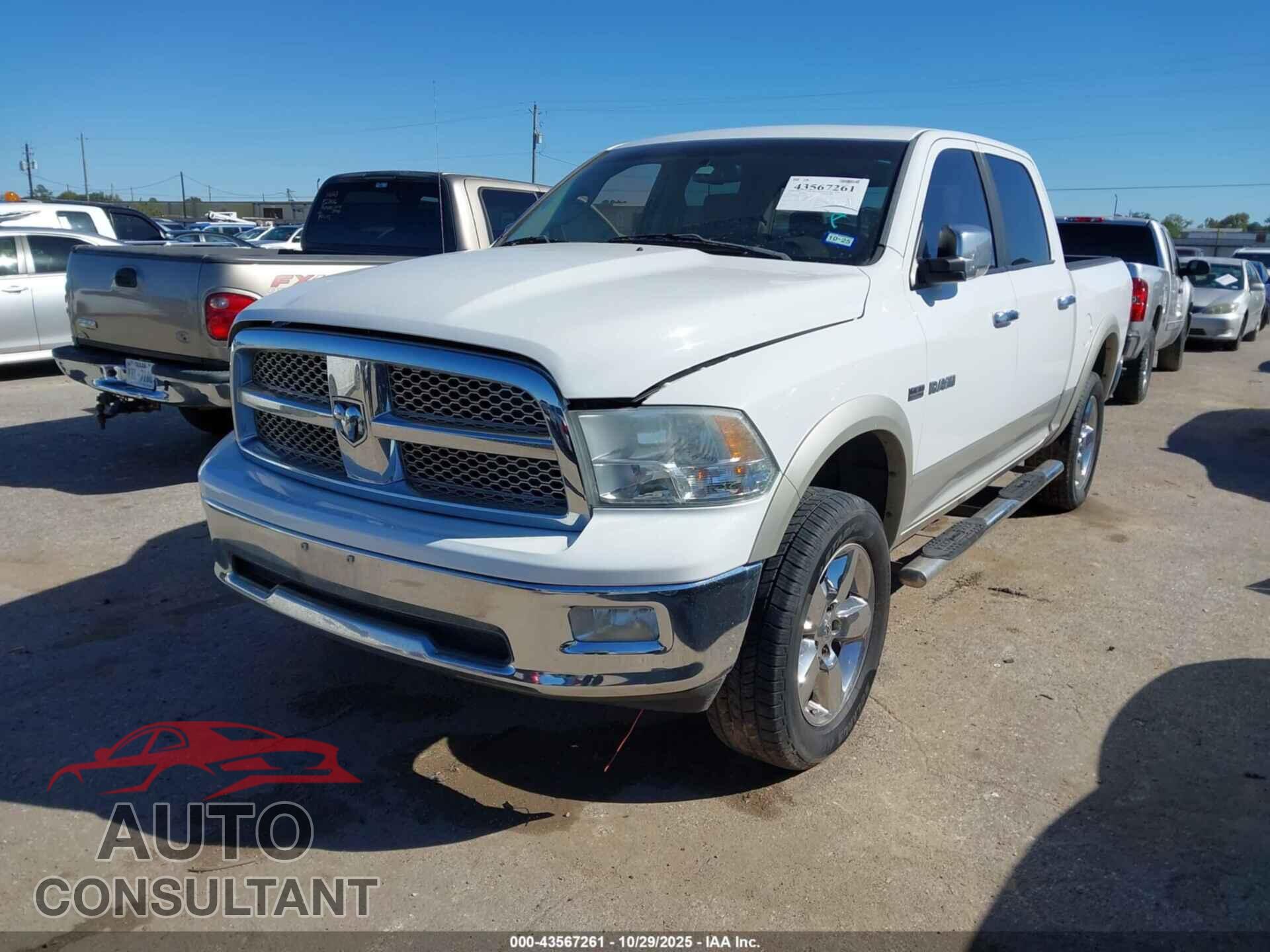 DODGE RAM 1500 2010 - 1D7RB1CT7AS200009