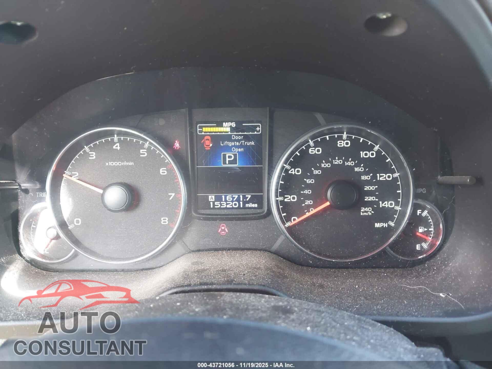 SUBARU OUTBACK 2014 - 4S4BRBLC0E3308559
