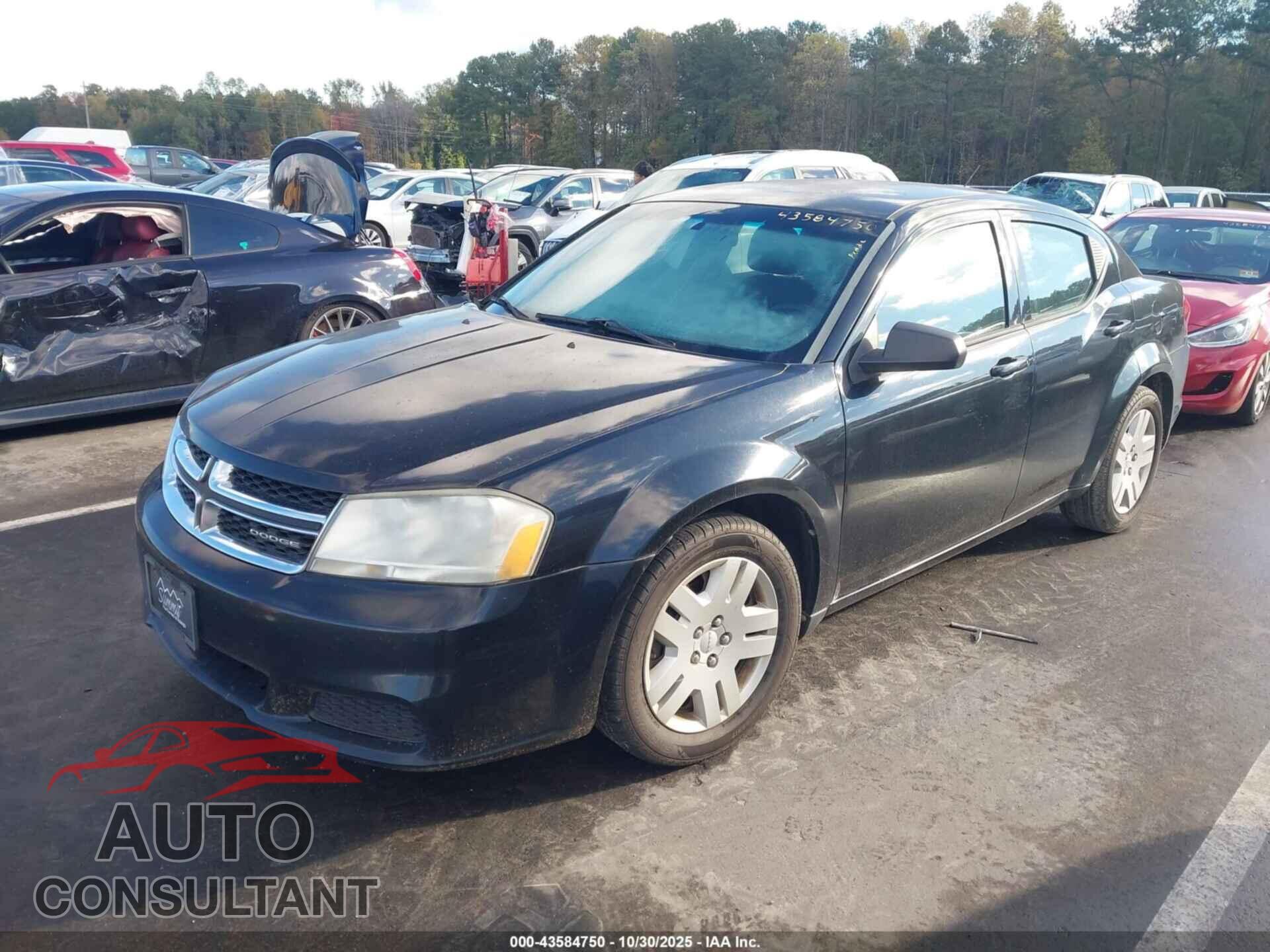 DODGE AVENGER 2012 - 1C3CDZAB1CN136655