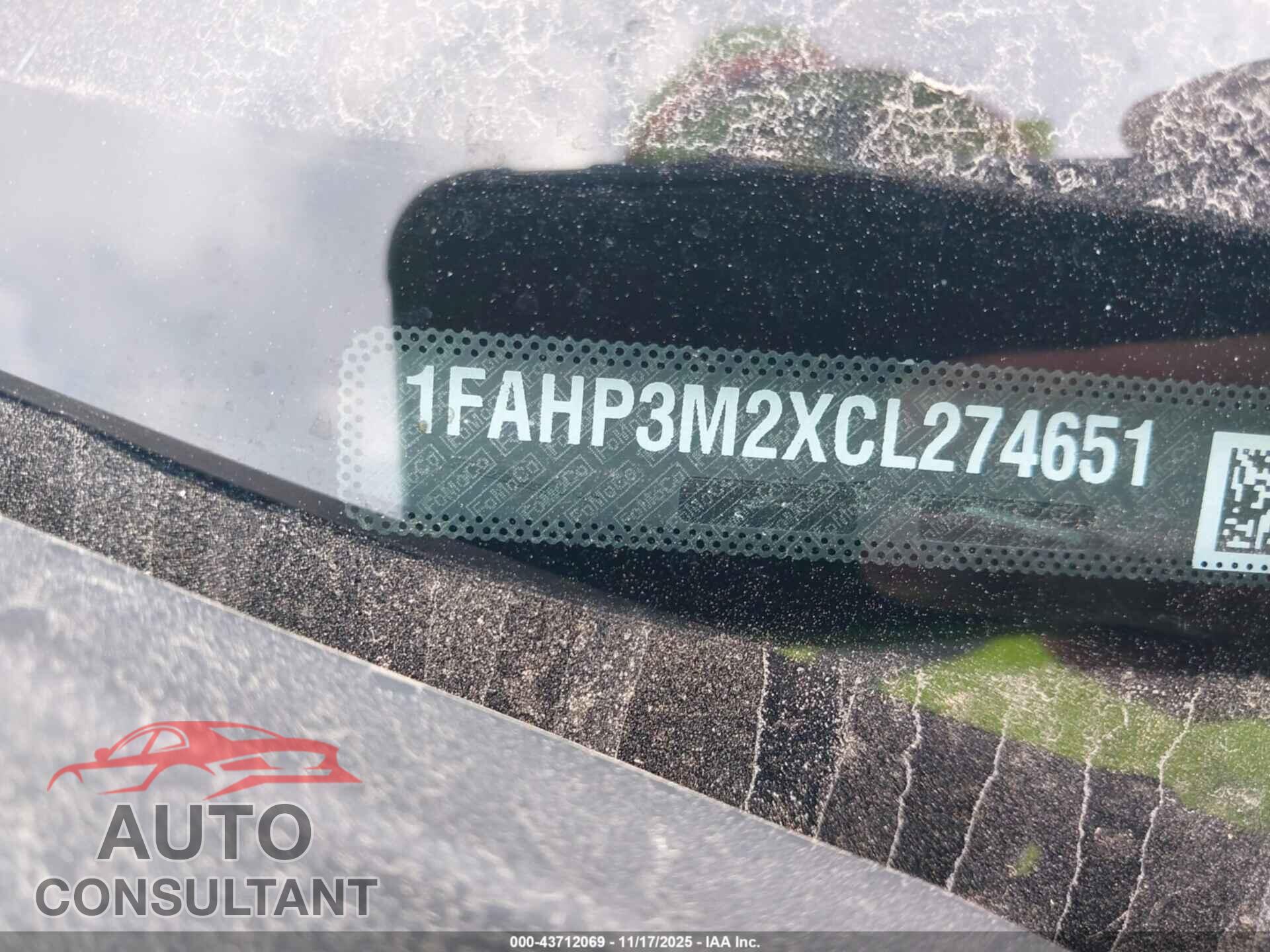 FORD FOCUS 2012 - 1FAHP3M2XCL274651