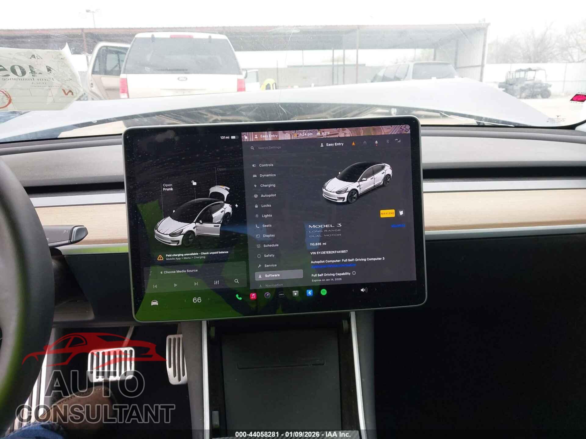 TESLA MODEL 3 2019 - 5YJ3E1EB2KF441857
