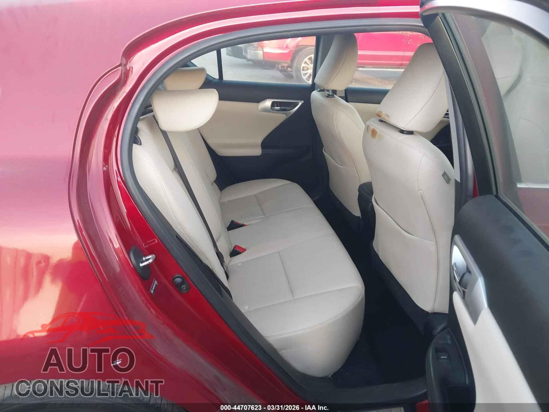 LEXUS CT 200H 2011 - JTHKD5BH2B2018566