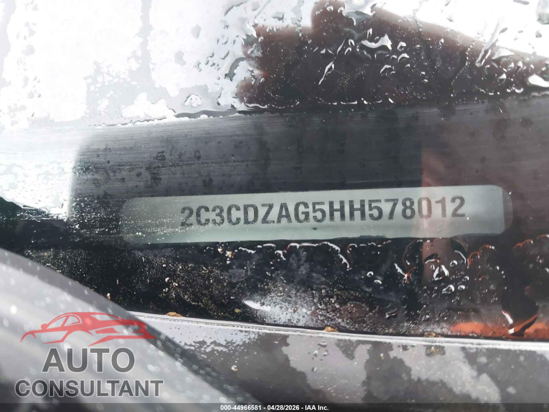 DODGE CHALLENGER 2017 - 2C3CDZAG5HH578012