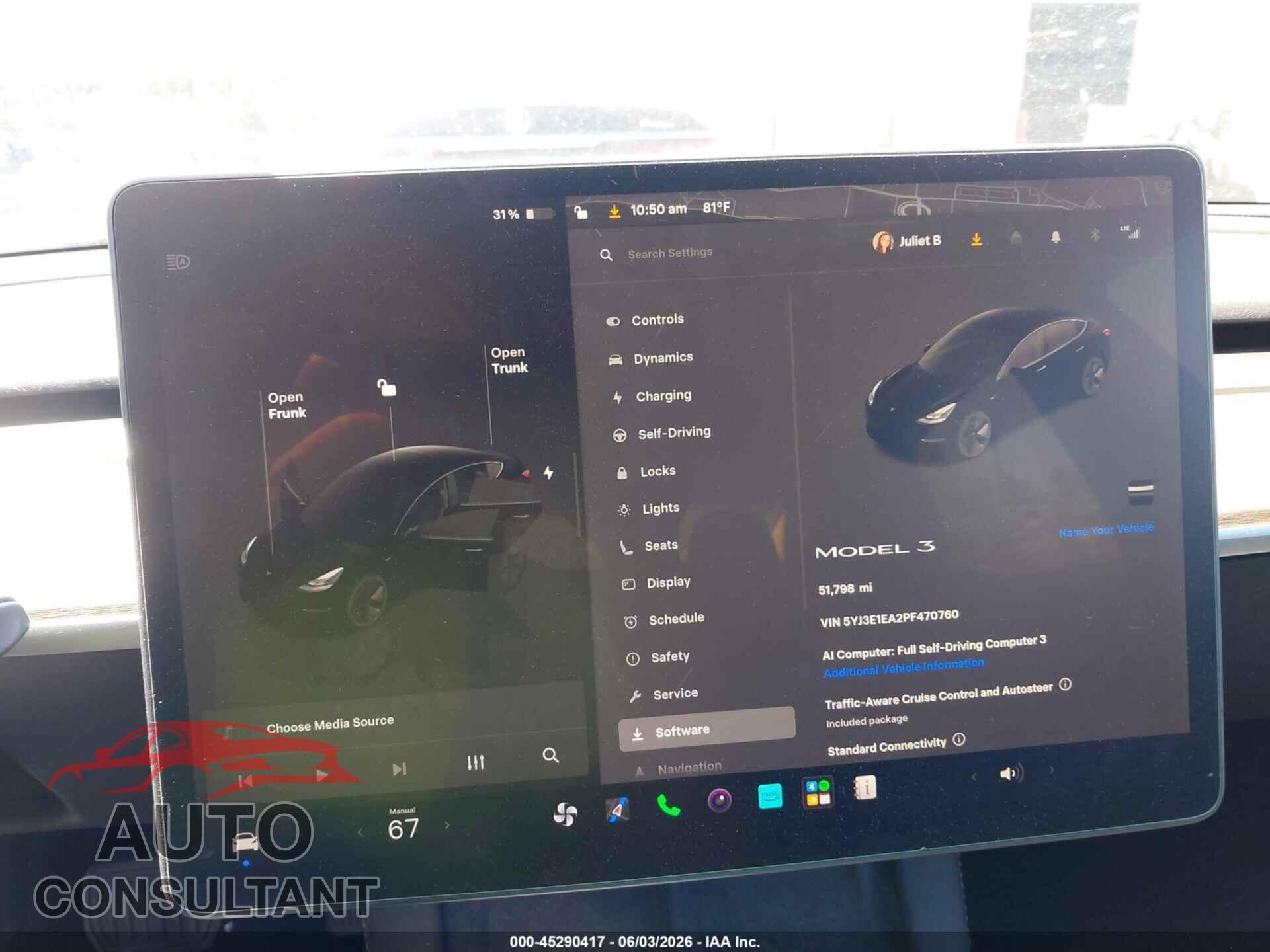 TESLA MODEL 3 2023 - 5YJ3E1EA2PF470760