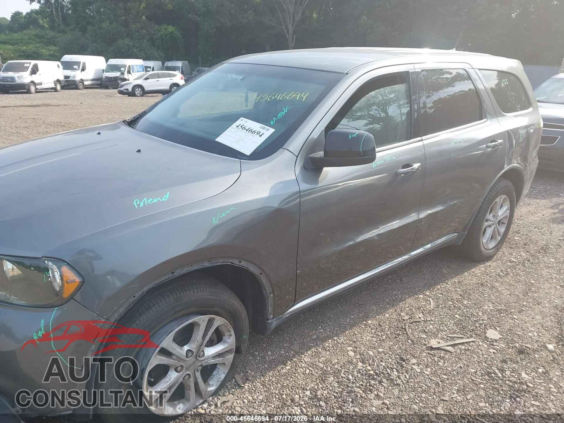 DODGE DURANGO 2012 - 1C4RDJAG3CC193230