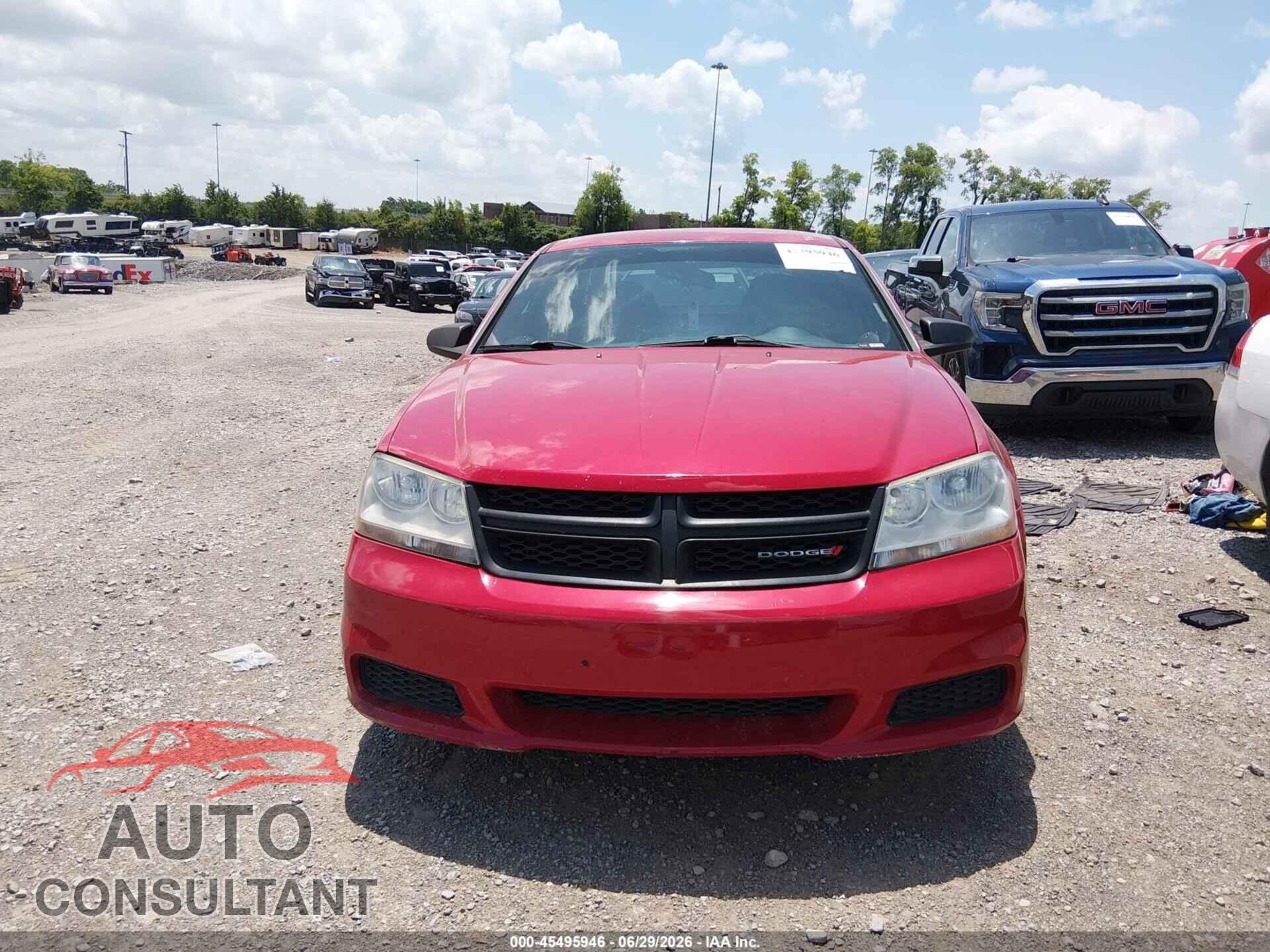 DODGE AVENGER 2012 - 1C3CDZAB2CN331499